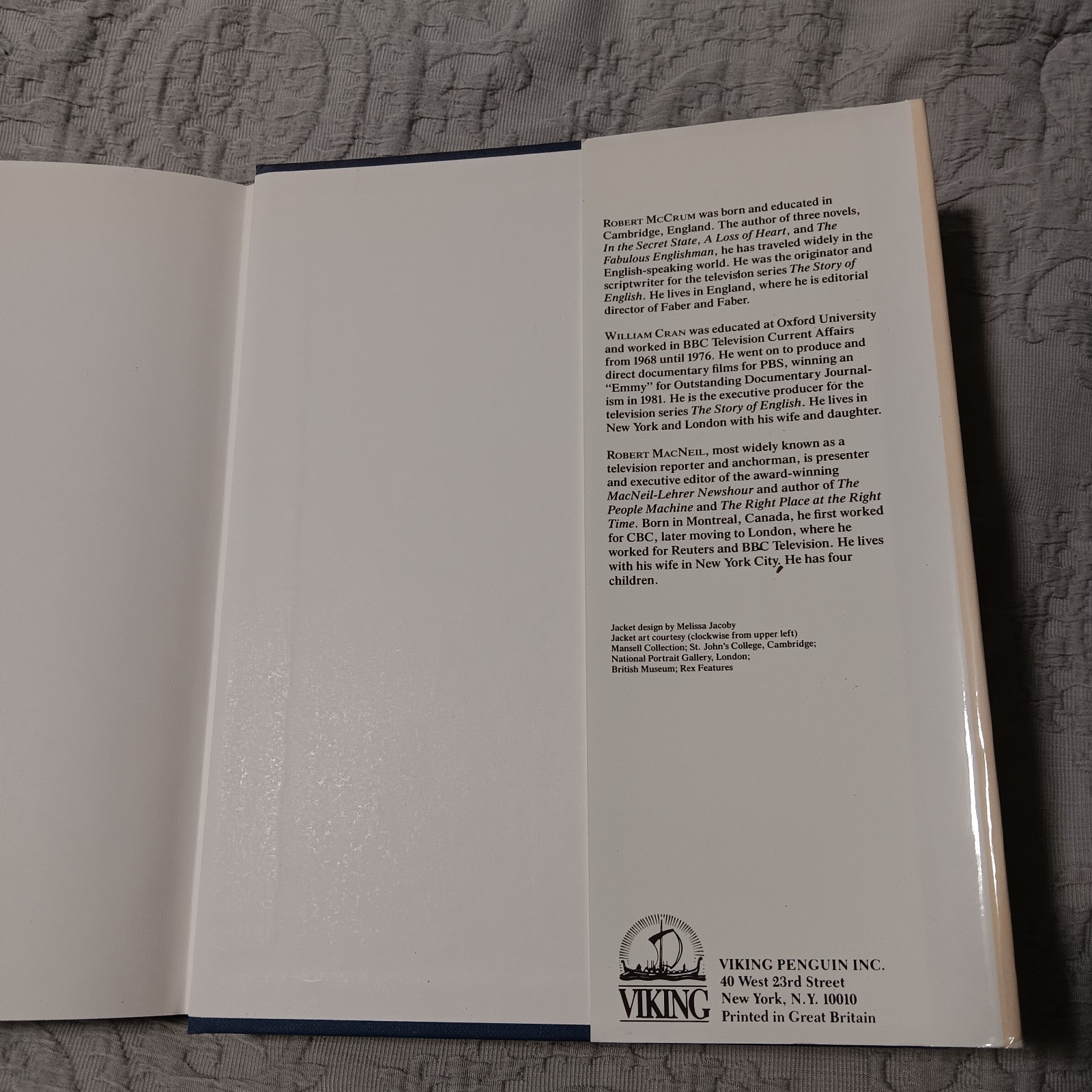 Story of English by William Cran, Robert MacNeil and Robert McCrum (1986,…