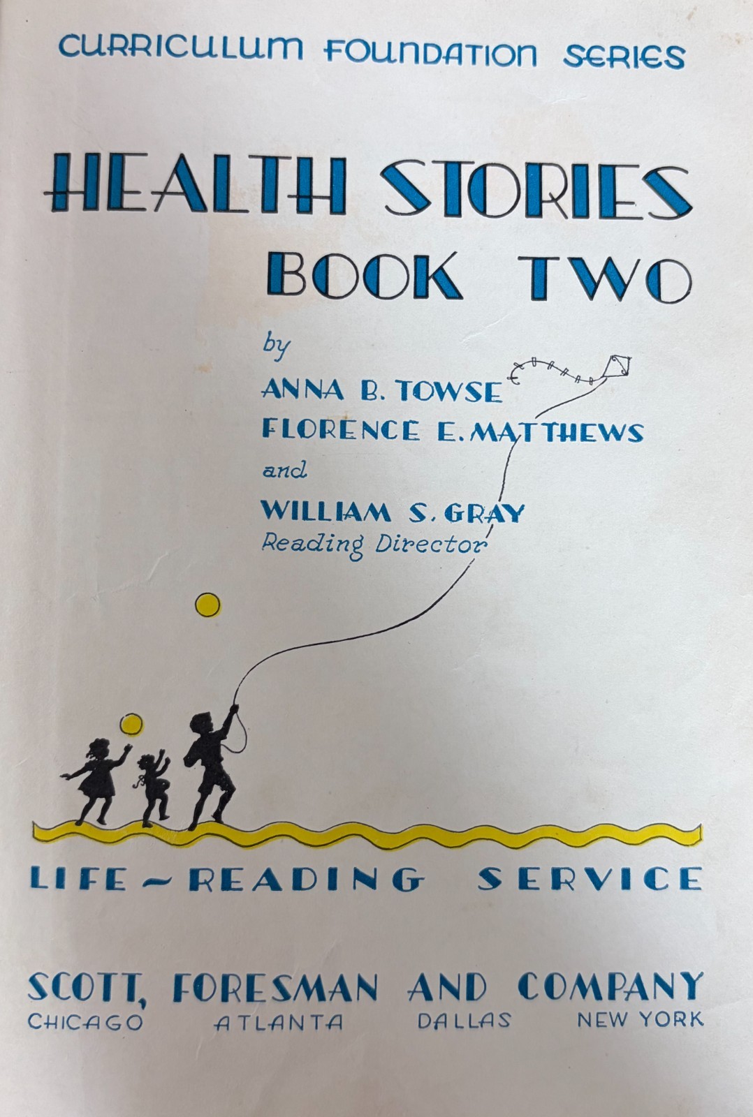 Vtg 2 Curriculum Foundation Series: Basic Readers (1936) Health Stories (1934)