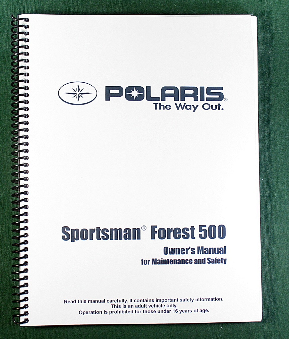 2012 Polaris Forest 500 ATV Owner’s Manual: 138 Pages & Protective Covers!