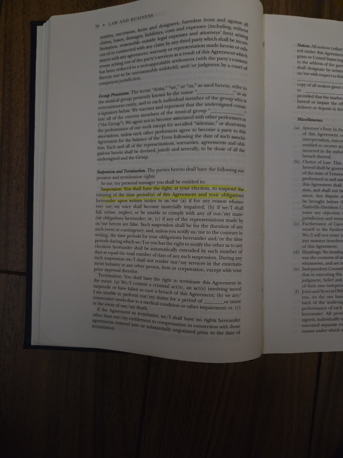 Law and Business of the Entertainment Industries 5th Edition Hardcover