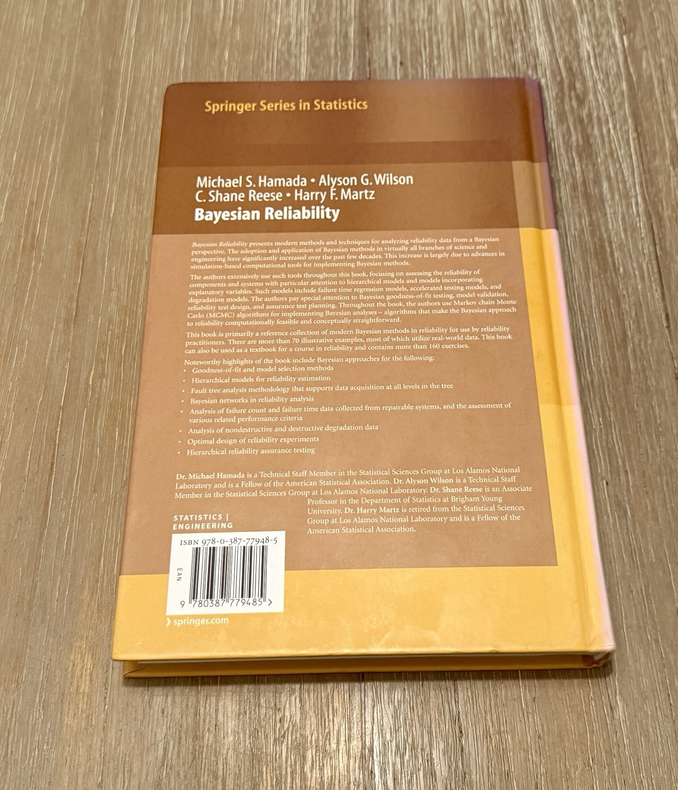 Bayesian Reliability by M. Hamada; A. Wilson; C. Shane Reese & H. Martz 2008 HC