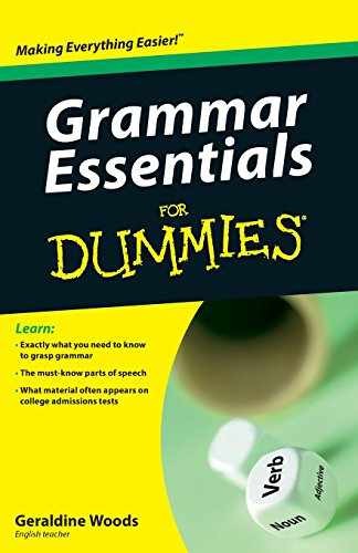 Grammar Essentials For Dummies – Paperback, by Woods Geraldine – Very Good