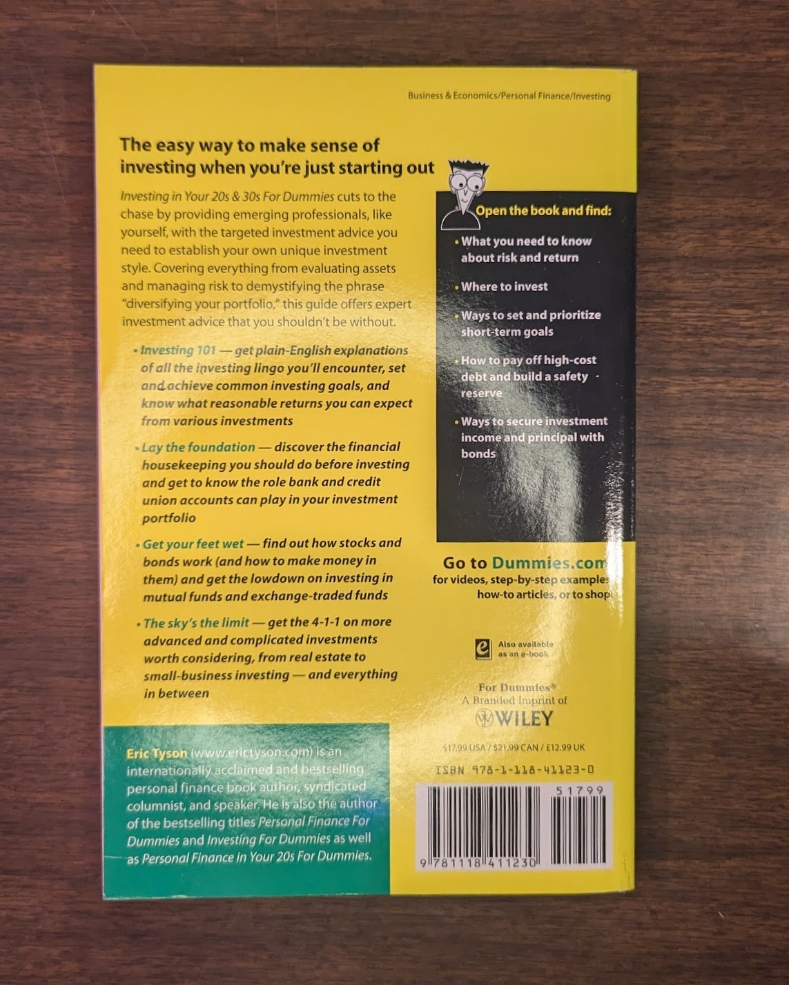 Investing in Your 20s & 30s For Dummies – Eric Tyson, 1118411234, Paperback