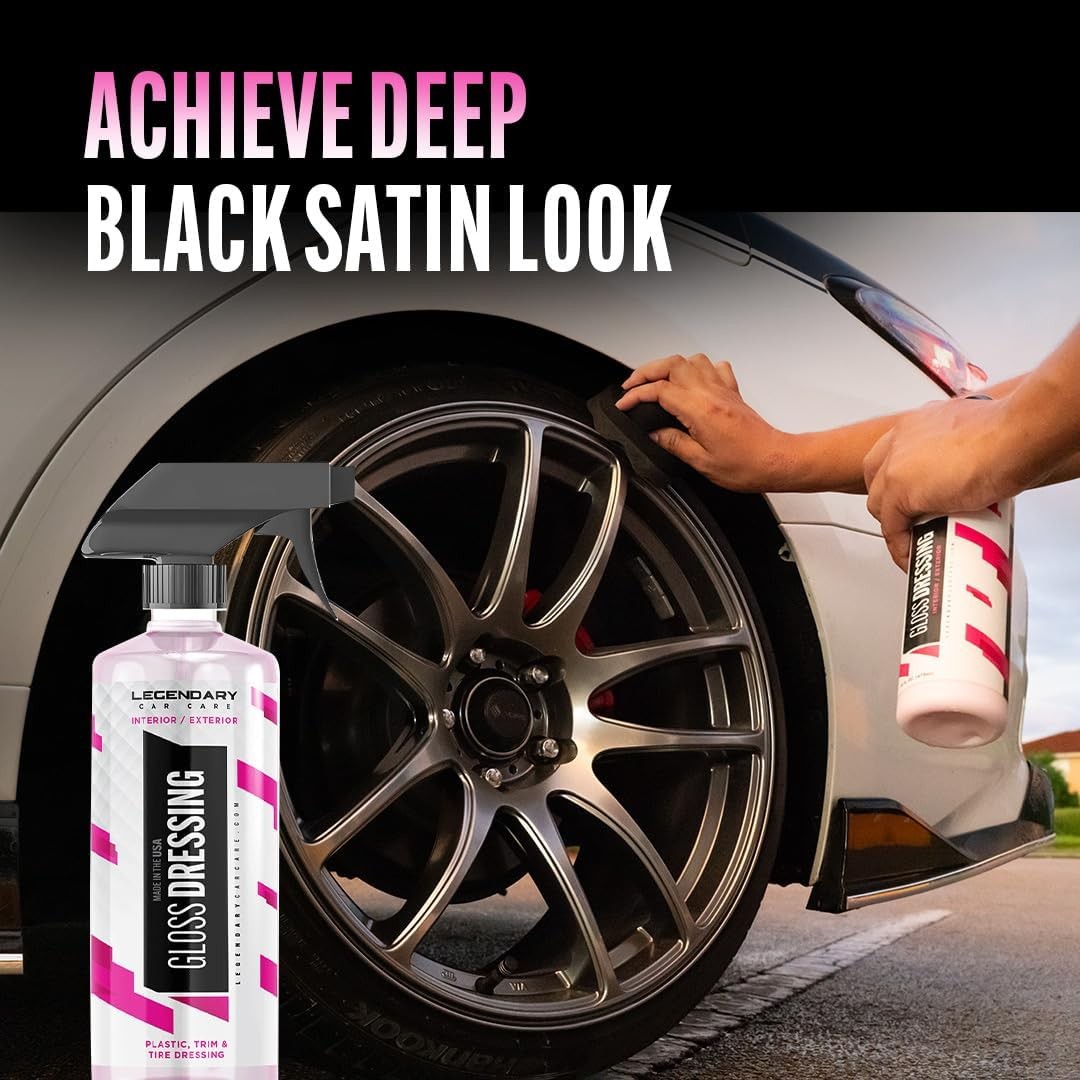 Legendary Gloss Dressing with Applicator 16oz – Tire Shine Spray & Plastic Resto