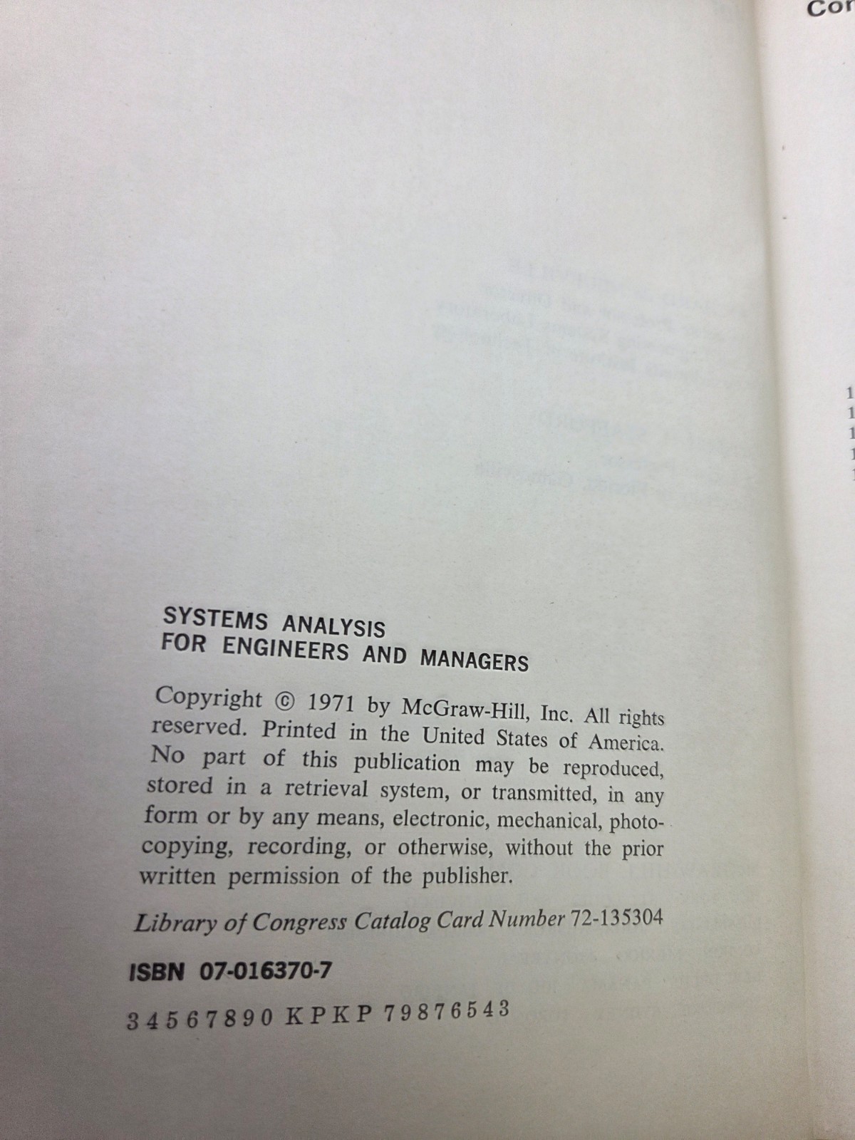 Vintage systems analysis book collection (MIT Press, RAND Corp, etc.)
