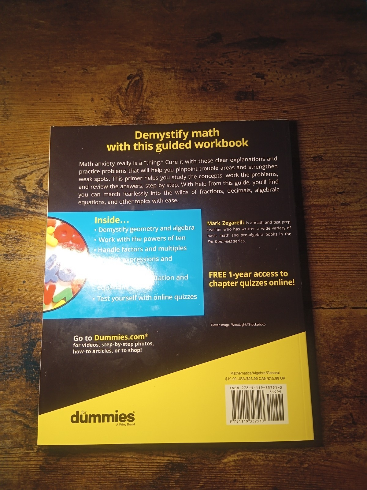 Basic Math & Pre Algebra for Dummies books & workbook lot of 3 paperback