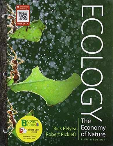 Loose-leaf Version for Ecology: – Loose Leaf, by Relyea Rick; Ricklefs – New h