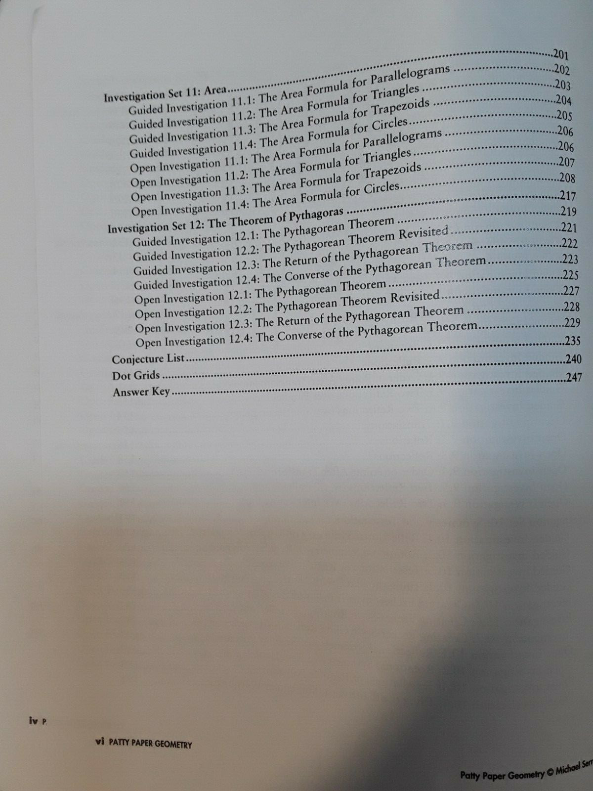 Patty Paper Geometry Guided And Open Investigations Teacher Book Pages: 262