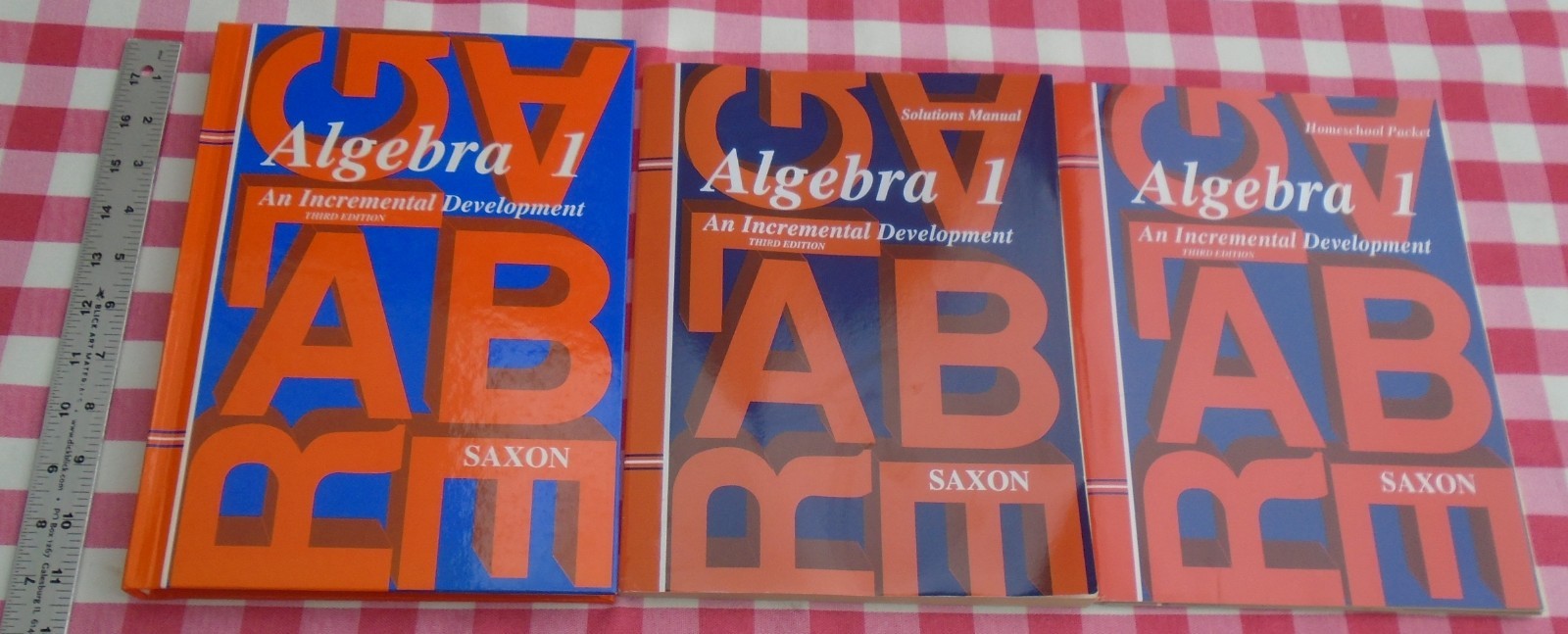 Saxon Algebra 1 3rd Edition Hardcover, Solutions Manual, Homeschool Packet 3 set