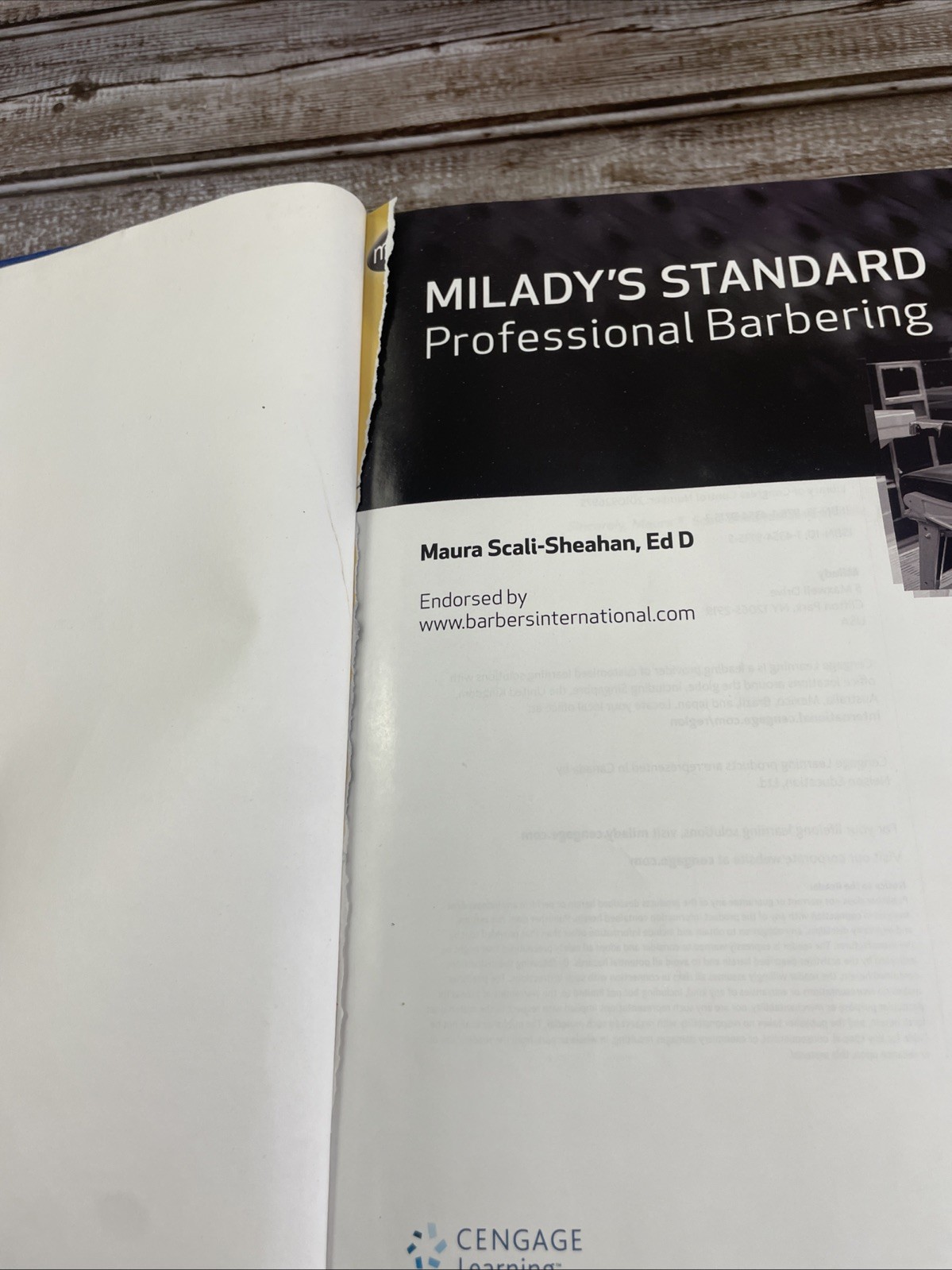 Milady’s Standard Professional Barbering by Milady 2011 HC Acceptable Condition