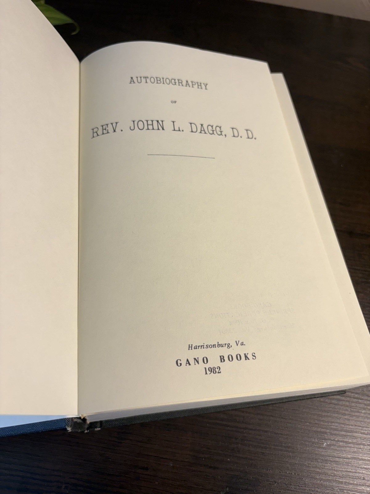 Manual of Theology J L Dagg Baptist Theology Doctrinal Christian Seminary HC