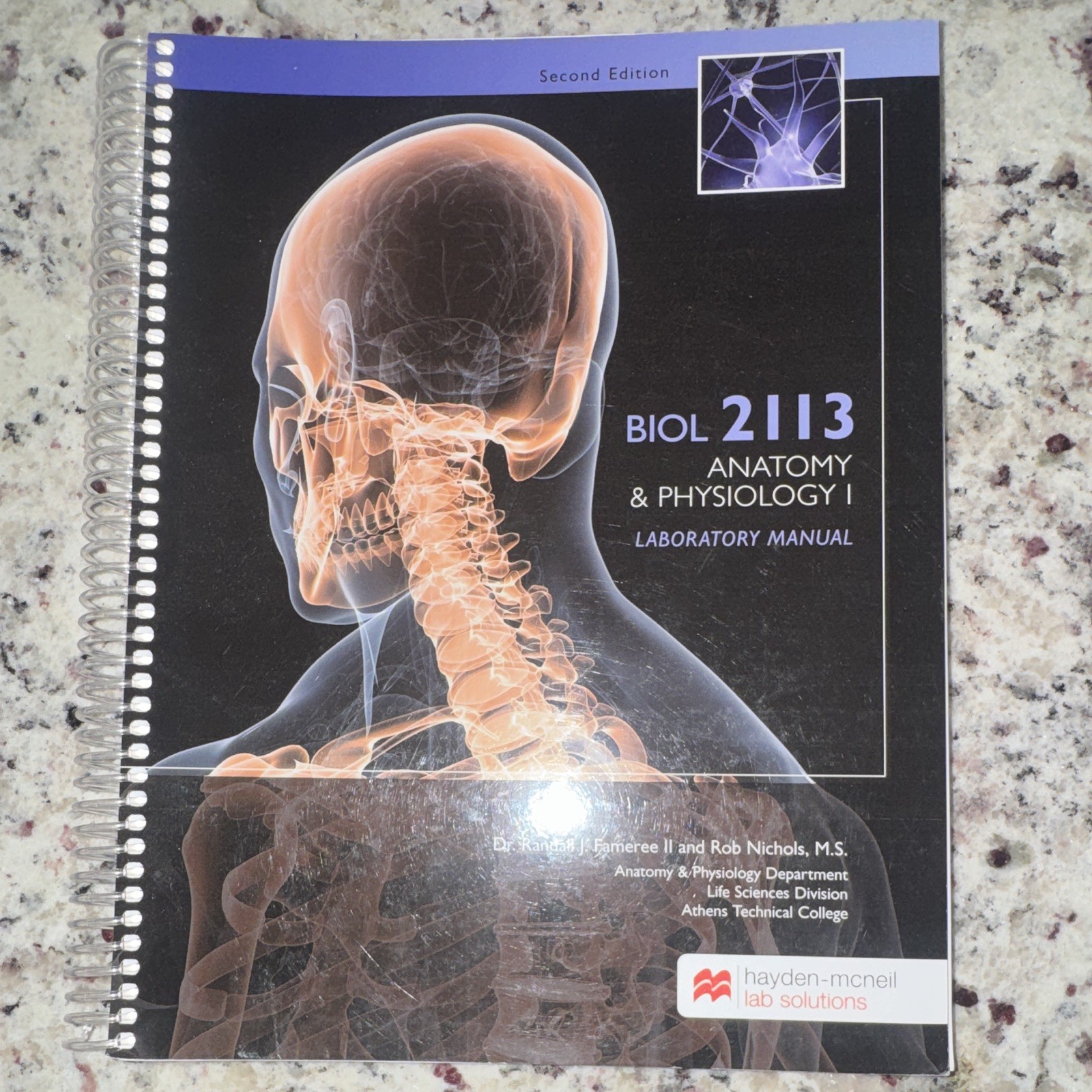 Hayden-McNeil BIOL 2113 Anatomy & Physiology I Lab Manual 2nd Ed Spiral