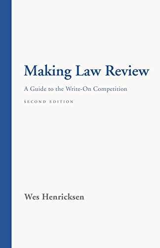 Making Law Review: A Guide to the Write-On – Paperback, by Henricksen Wes – Good