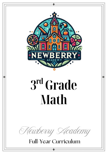 3rd Grade Math Full year Lessons Workbook Third Grade Math homeschool