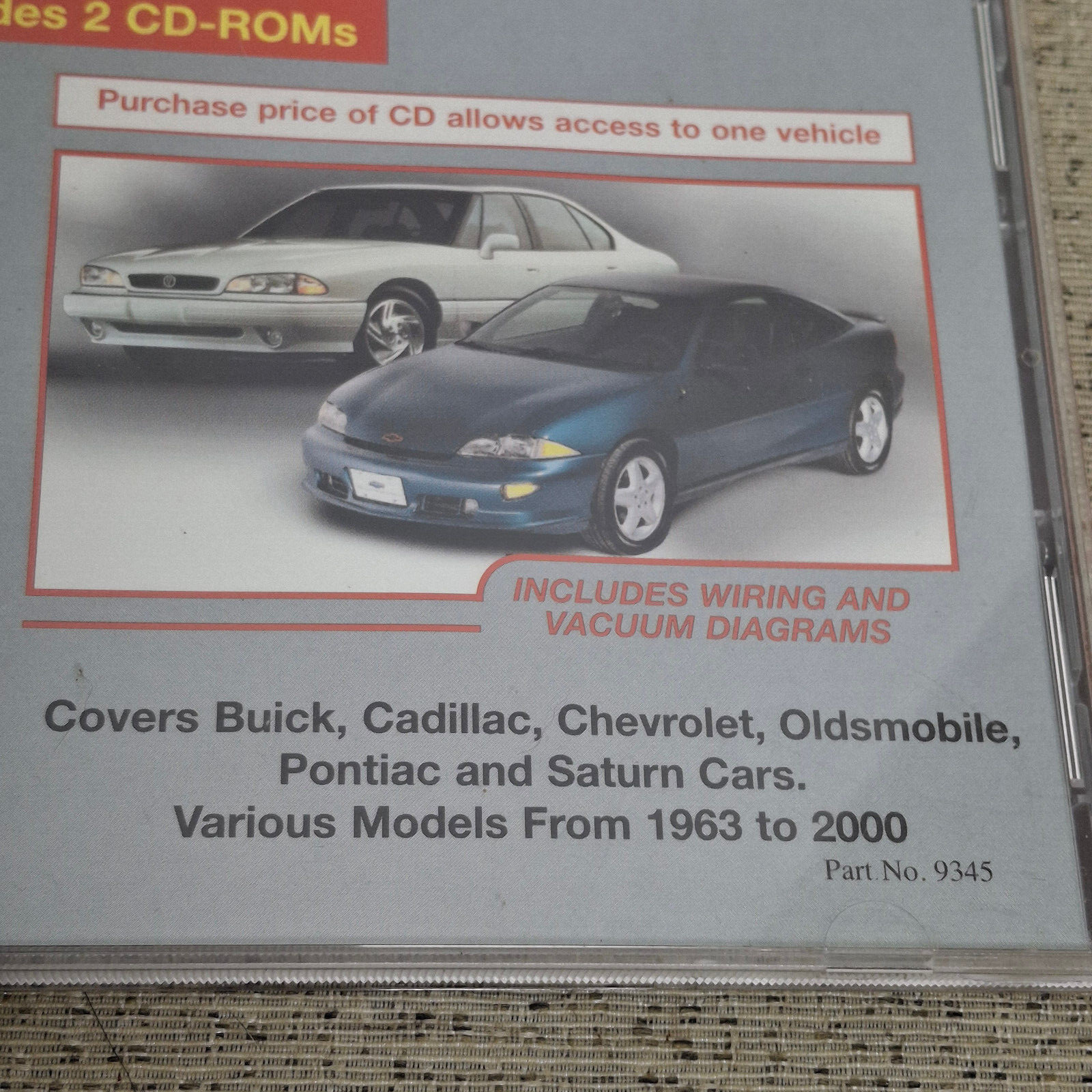 Chilton Total Car Care GM 1963-2000 Ver 1.0 Nichols Publishing 2 CD ROM
