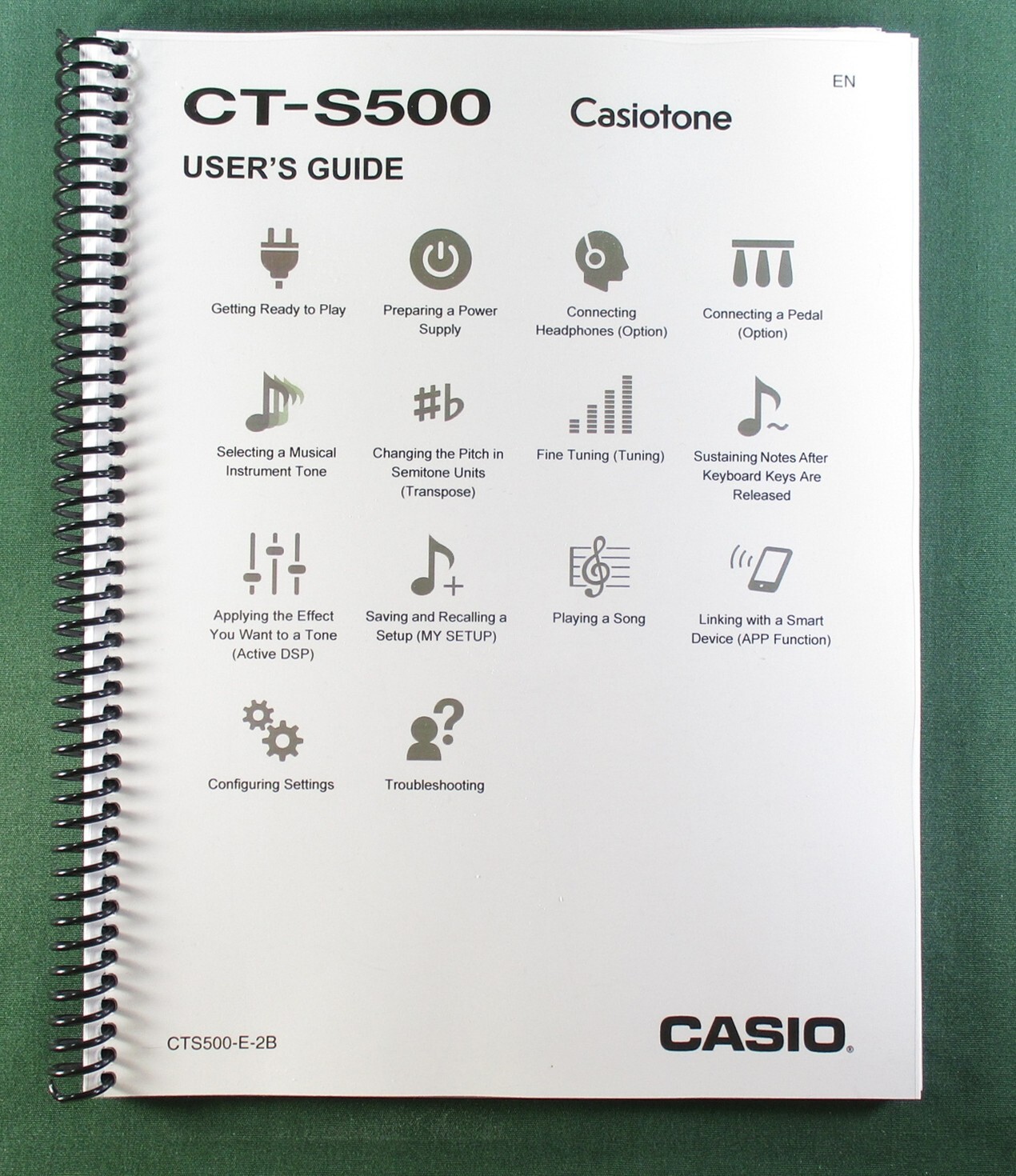 Casio CT-S500 Instruction Manual: 313 Pages Coil Bound & Protective Covers!