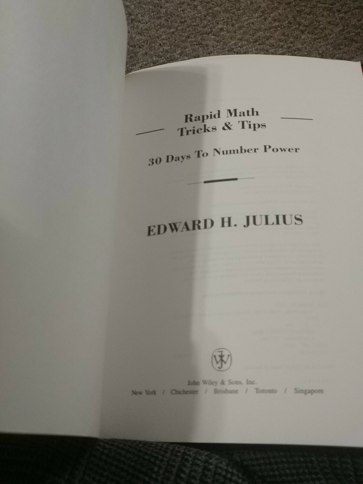 Rapid Math Tricks & Tips: 30 Days To Number Power-pbk-Edward Julius