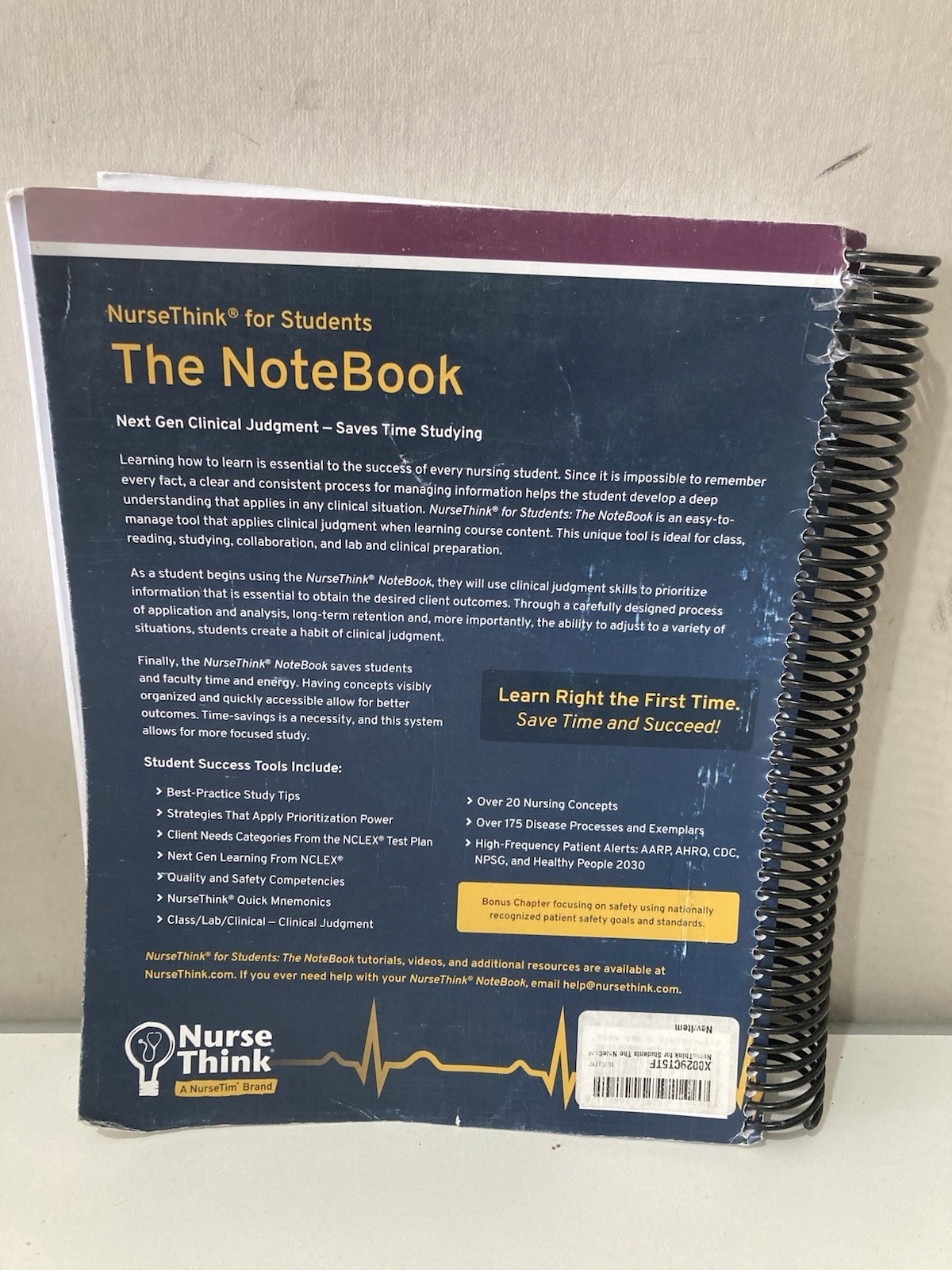 The NoteBook: Note Taking for – Spiral-bound, by Bristol Tim J; – Good