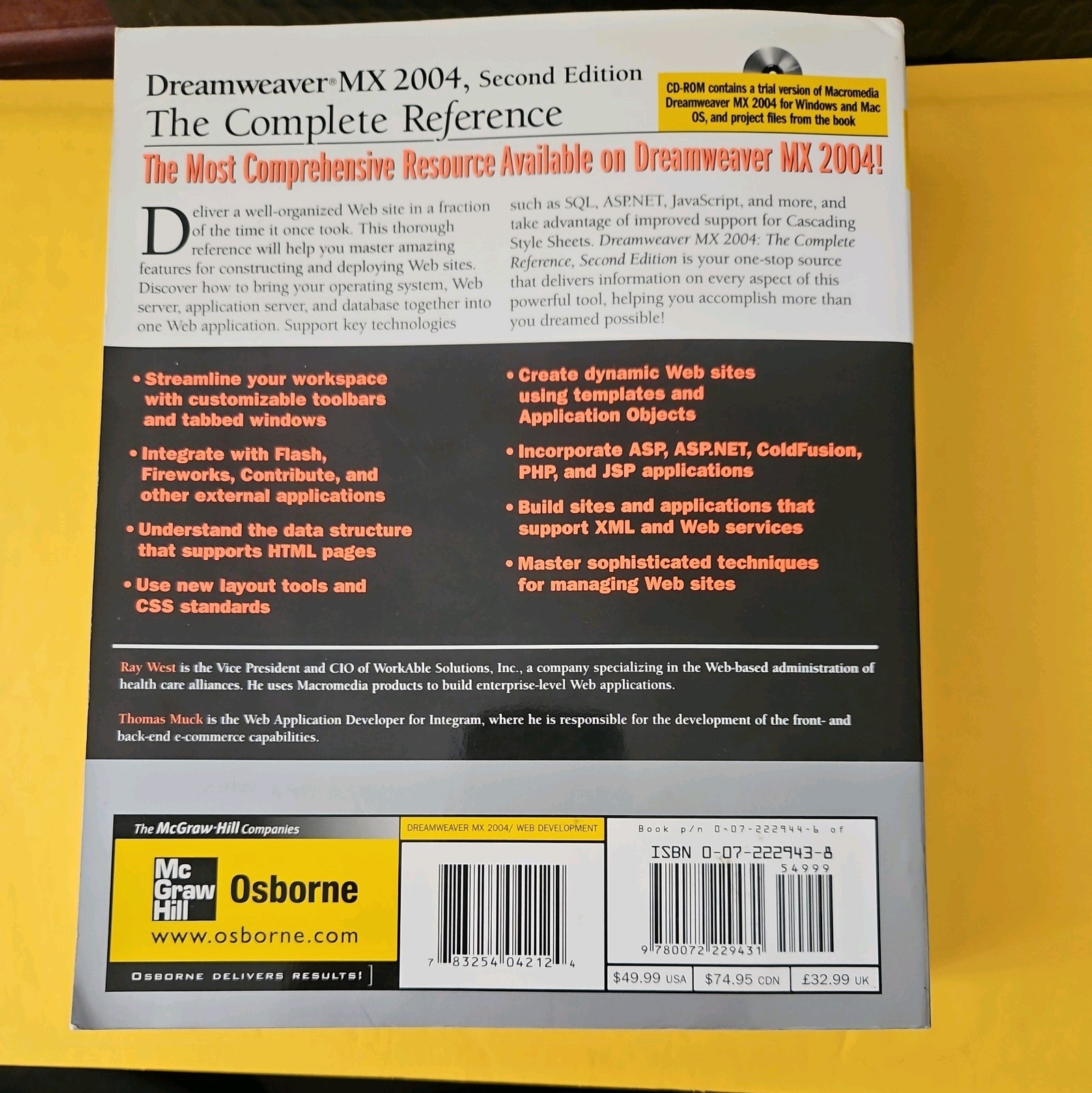 Osborne Complete Reference Ser.: Dreamweaver MX 2004: the Complete Reference,…