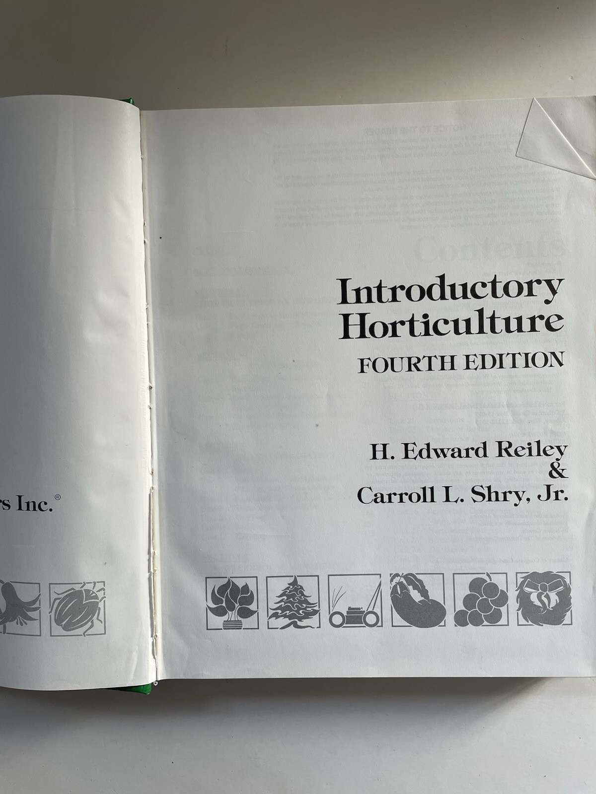 Introductory Horticulture Hardcover Reiley & Shry Textbook Excellent Resource ￼