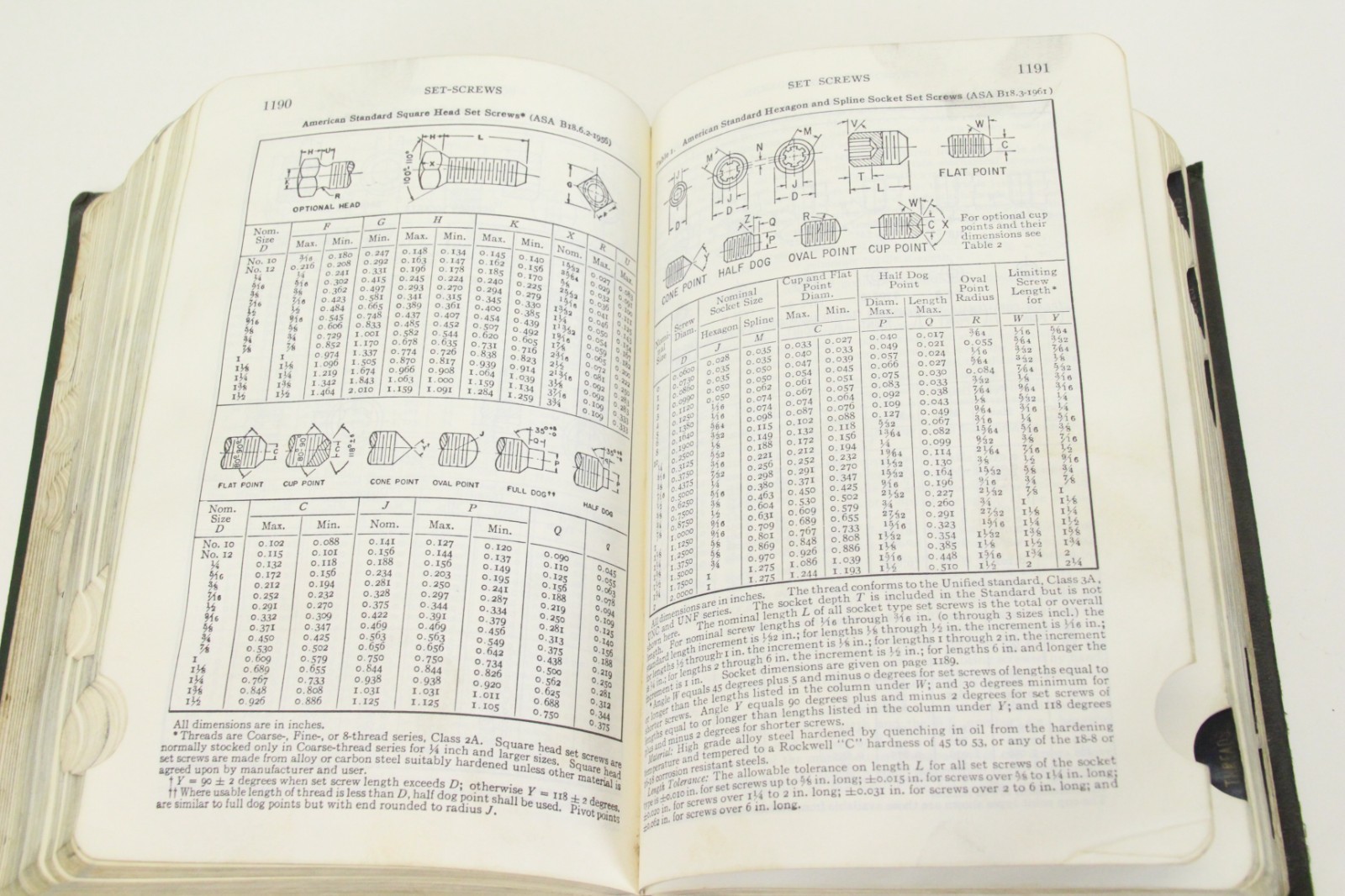 Machinery’s Handbook 18th Edition 1969 Edition Soft Cover Tab