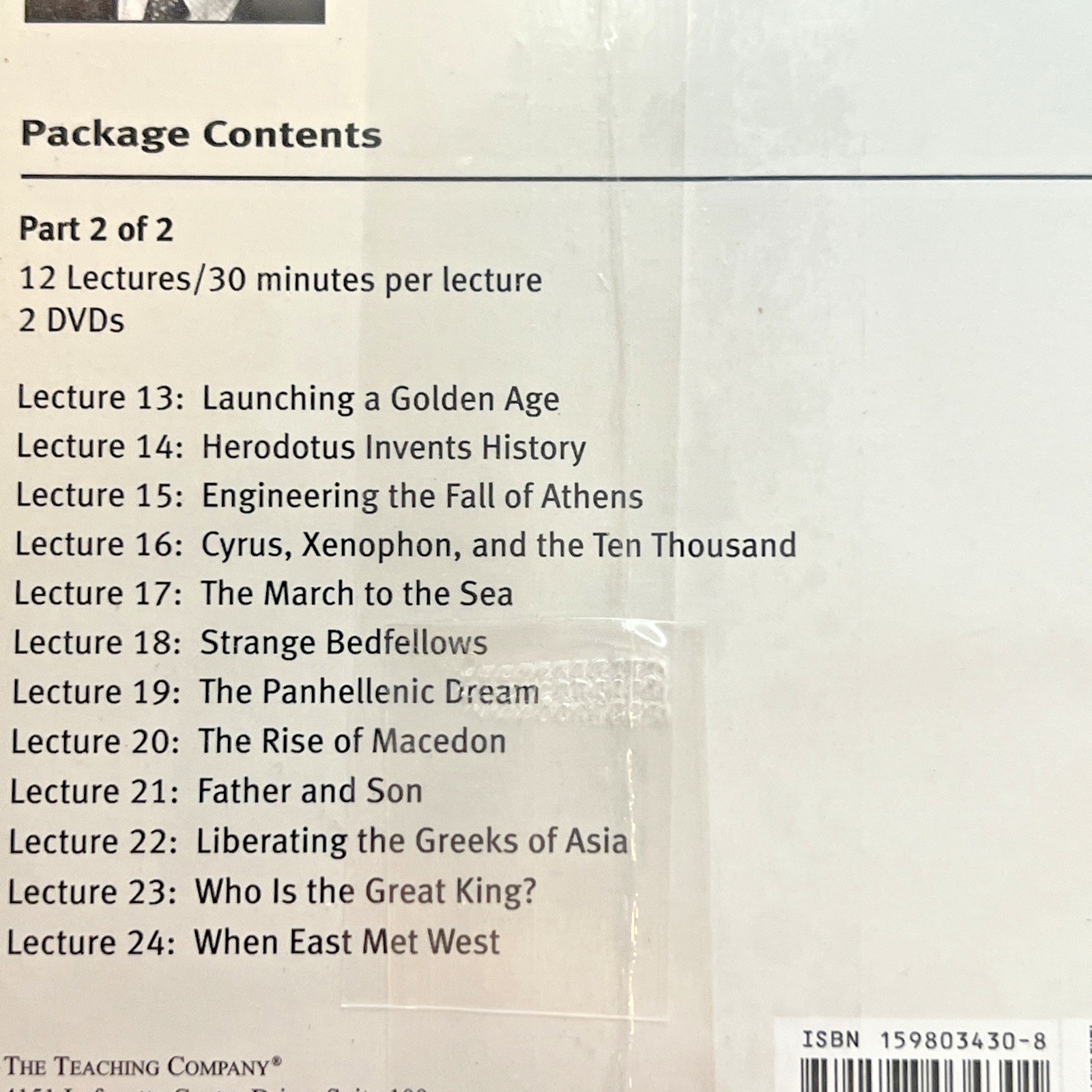 The Great Courses – The Greek and Persian Wars DVD Set & Course Guidebook