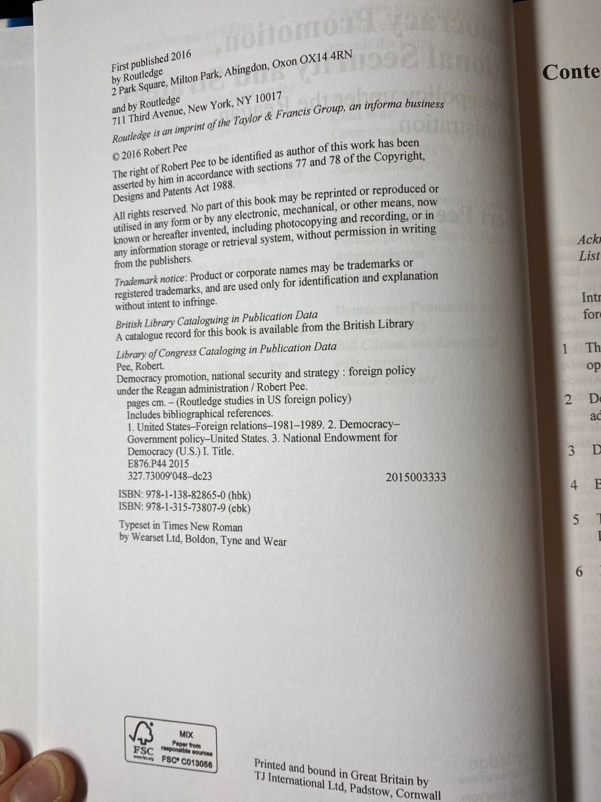 Democracy Promotion, National Security & Strategy (2016) Routledge HB EX-LIB