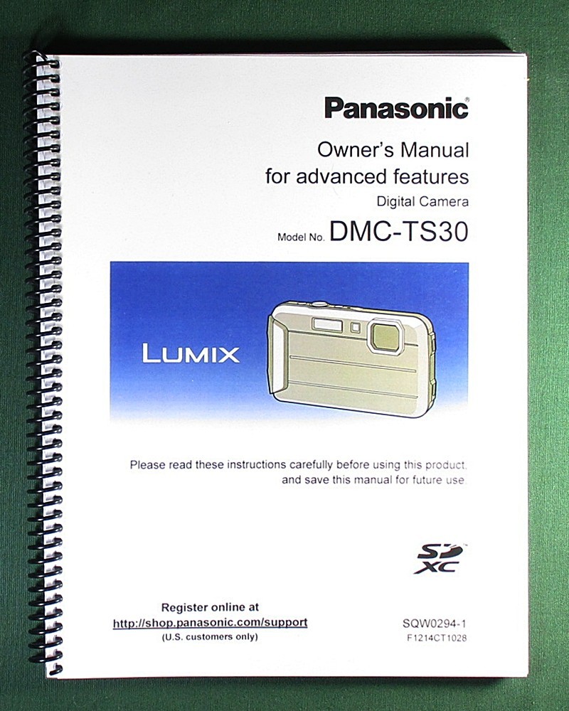 Panasonic DMC-TS30 Instruction Manual: 155 Pages & Protective Covers!
