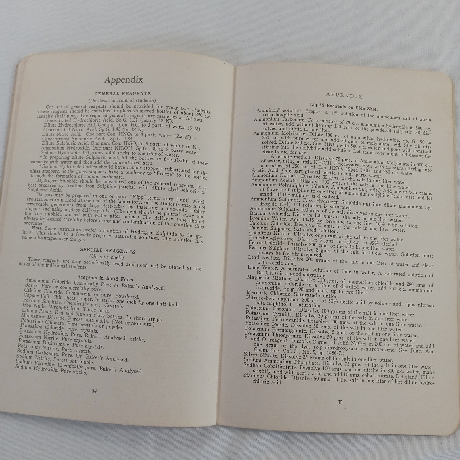 Qualitative Analysis J.O. Frank Fourteenth Edition 1948 Chemistry Booklet 38 Pgs