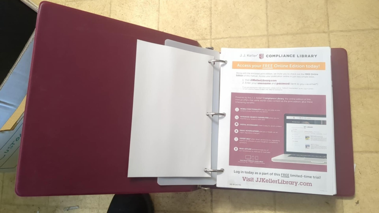 J.J. Keller Essentials of Employee Relations Binder Gently Used Published 2021