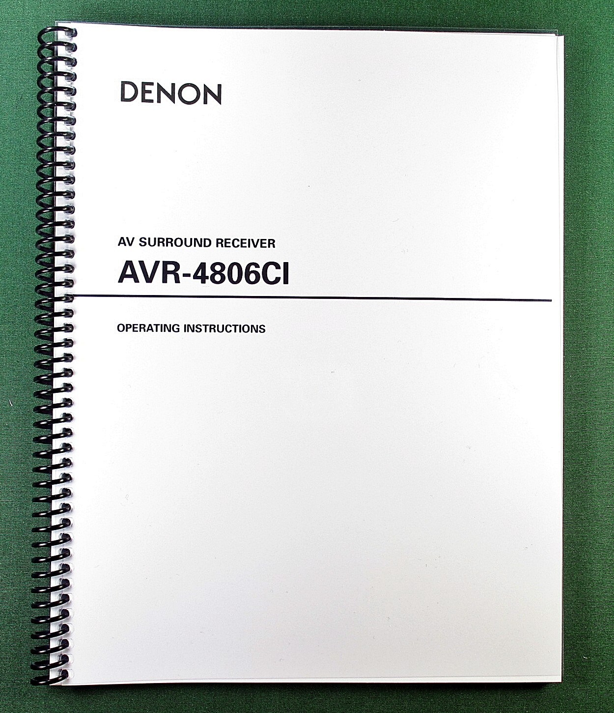 Denon AVR-4806CI Instruction Manual: 202 Pages & Protective Covers!