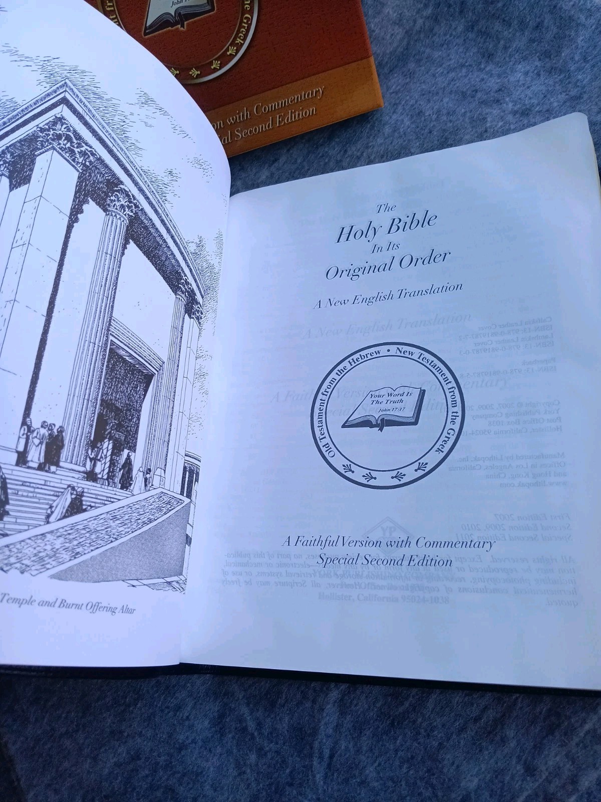 The Holy Bible Original Order – New English Translation Calfskin Cover Boxed NEW