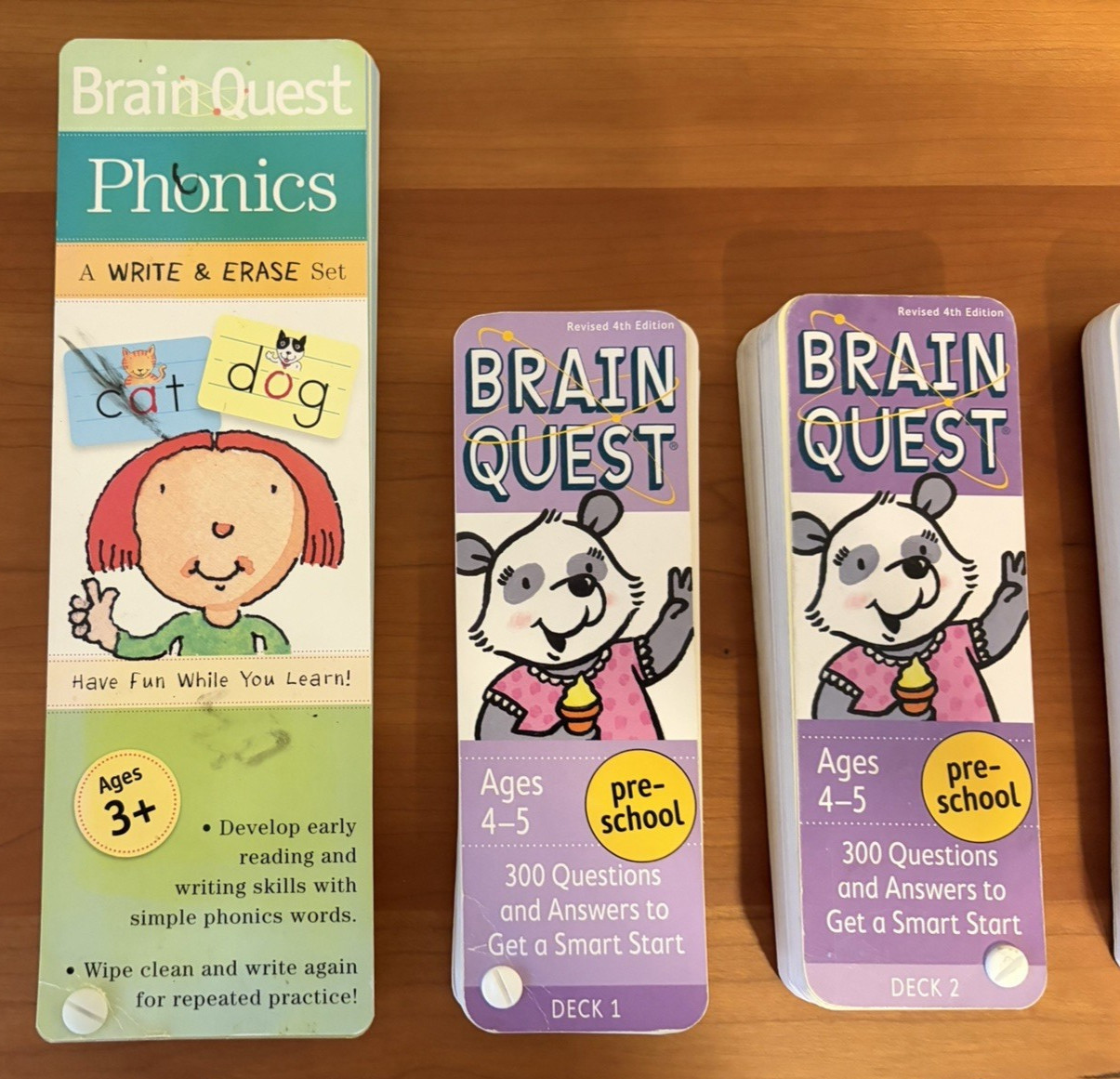 Brain Quest, 6pcs, Phonics/Preschool/Kindergarten/1st Gr (Kids 3 to 7 years old)
