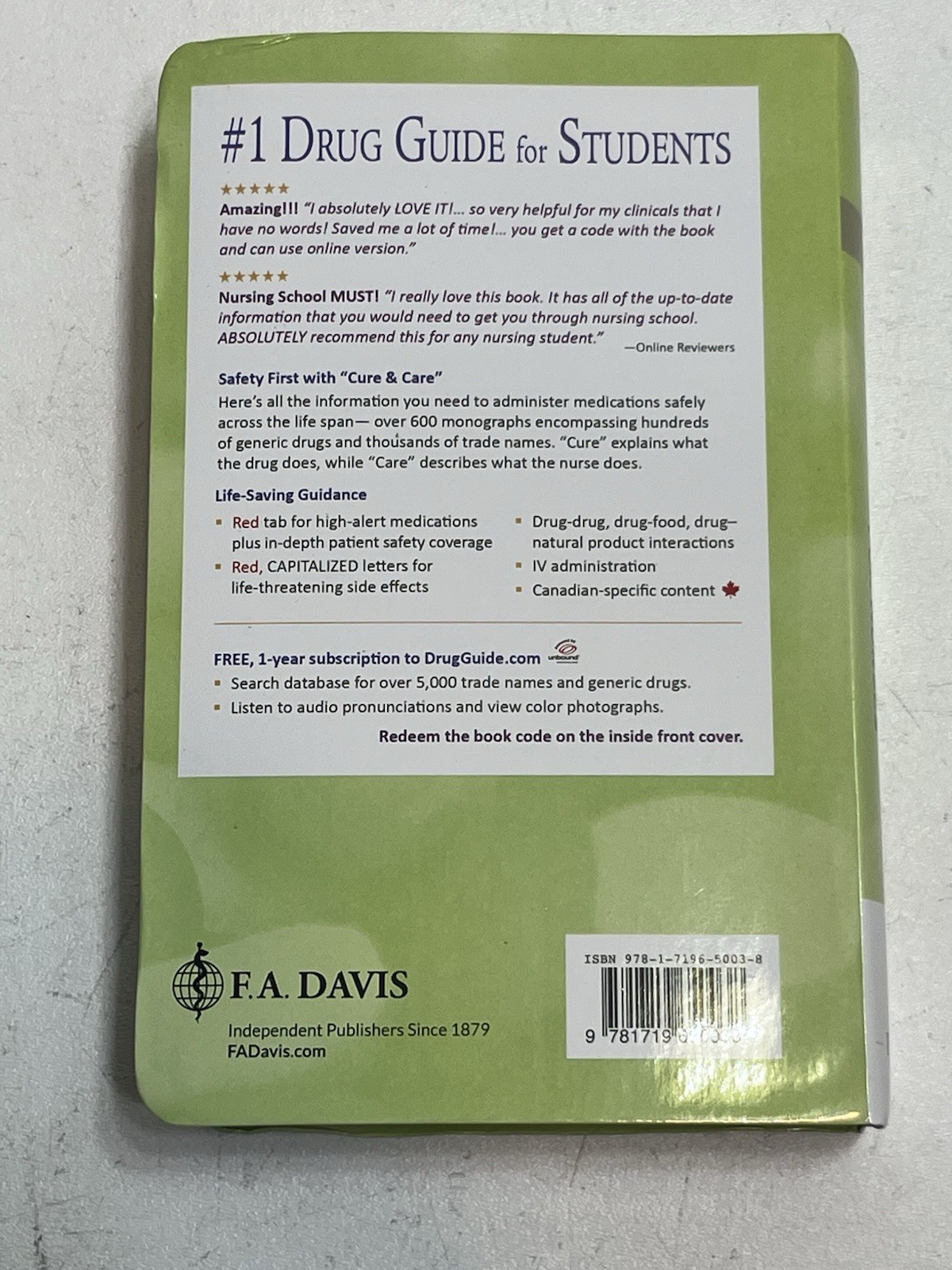 Daviss Drug Guide for Nurses – VERY GOOD