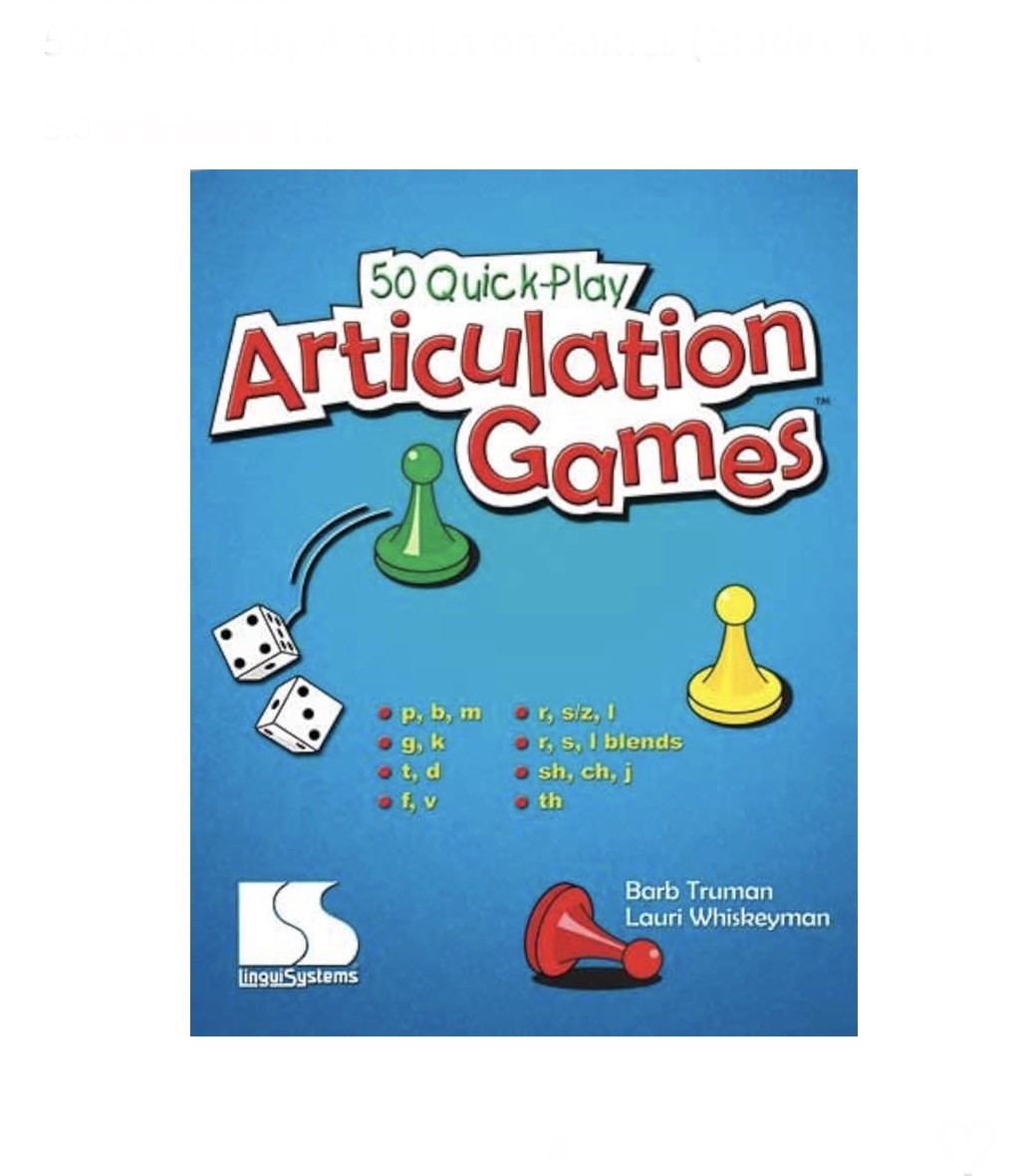 50 Quick-Play Articulation Games Lingui Systems Speech Therapy Resource