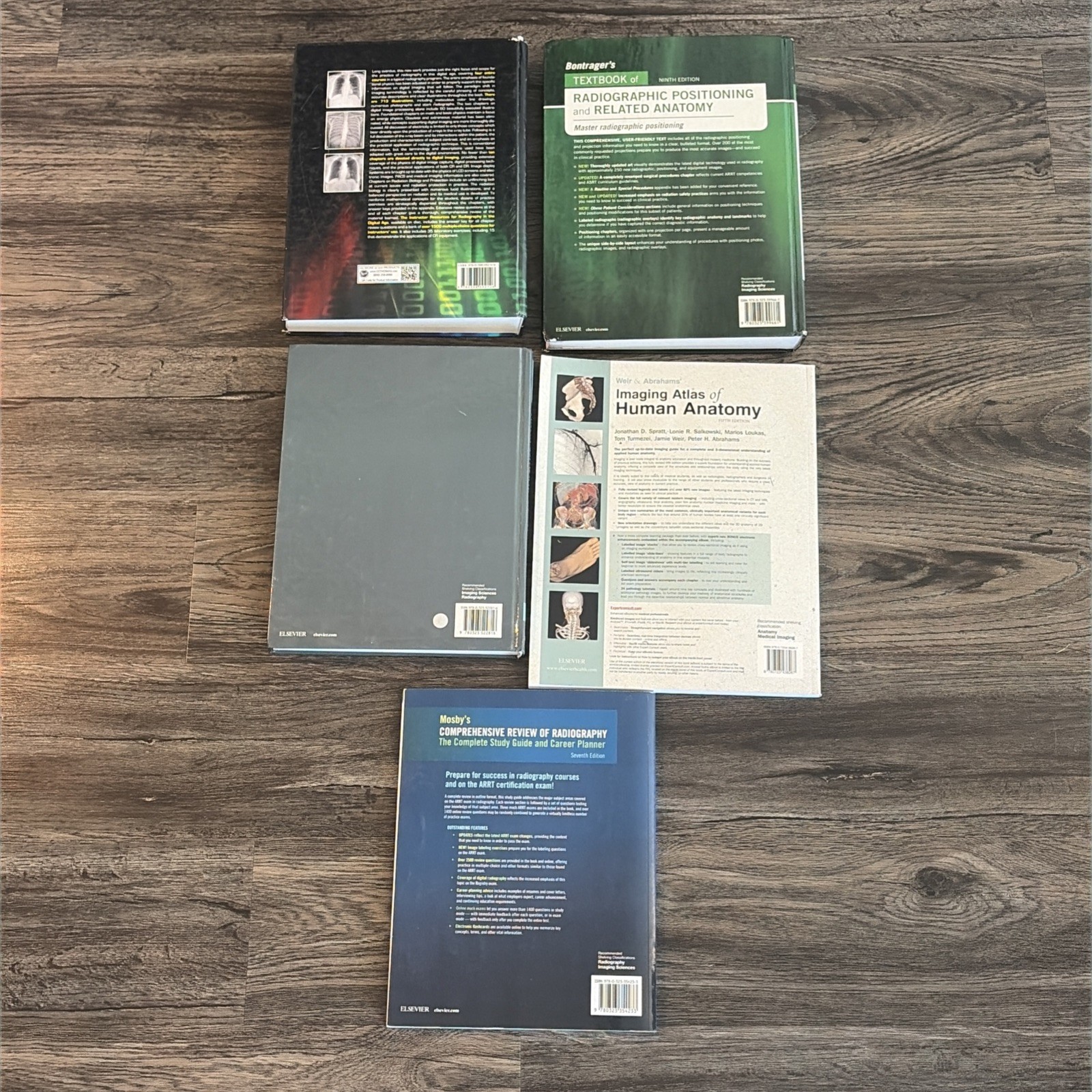 College Books Radiography Human Anatomy Education Mixed Lot 5, X-Ray Students