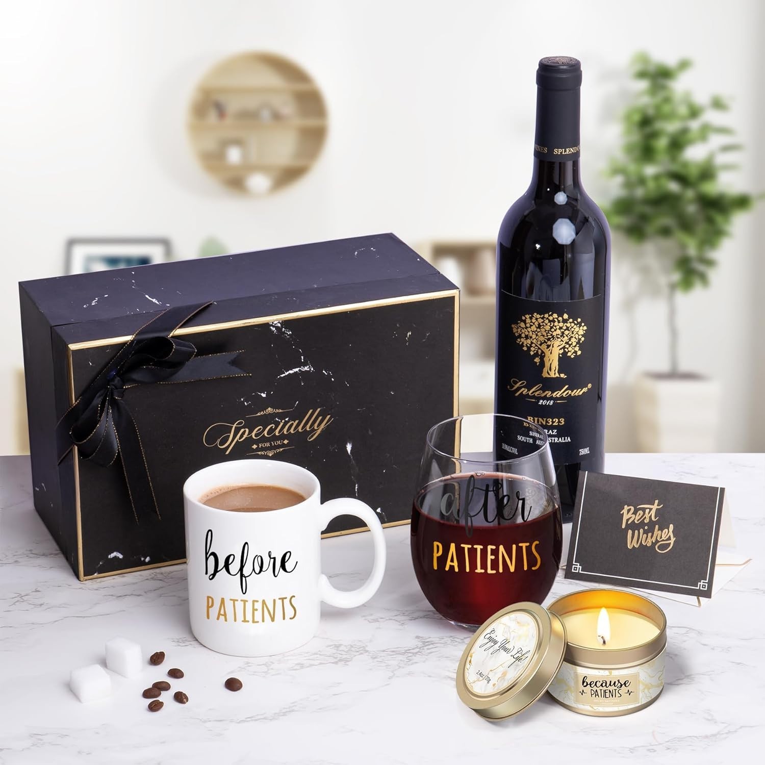 Before & After Patients 11oz Coffee Mug & 18oz Stemless Wine Glass Set – Nurs…