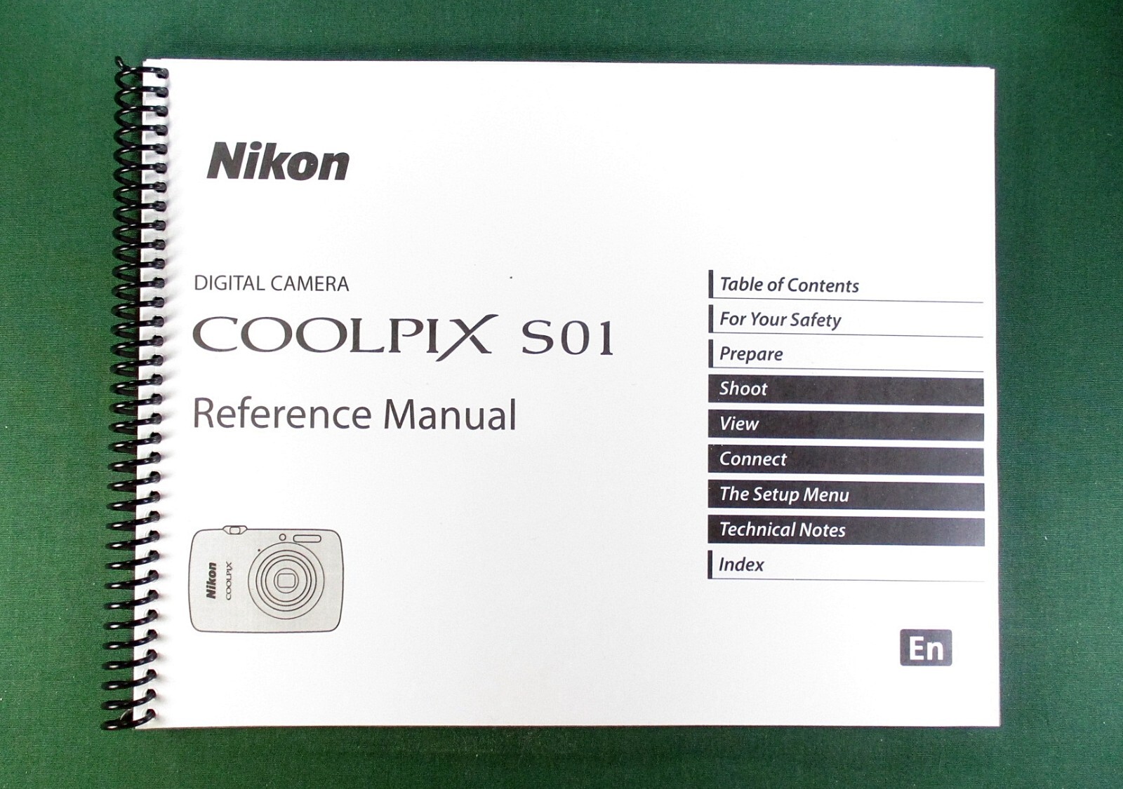 Nikon S01 Reference Manual: 96 Pages & Protective Covers!