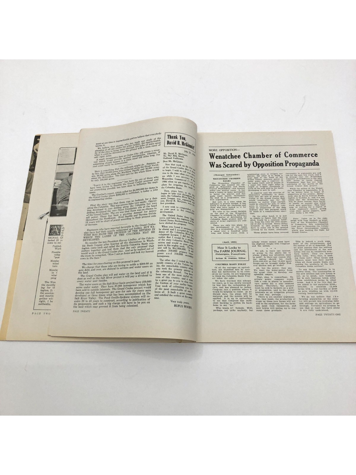 The 23-Years Battle for Grand Coulee Dam by Rufus Woods PB 80 Pages 1944