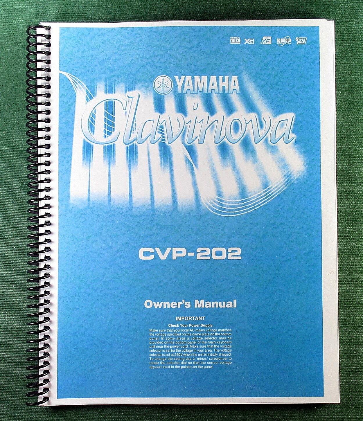 Yamaha CVP-202 Instruction Manual: 170 Pages & Protective Covers!