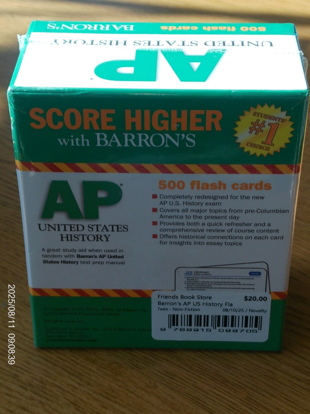 NEW – Barron’s Ap Ser.: AP US History Flash Cards by Kevin D. Preis