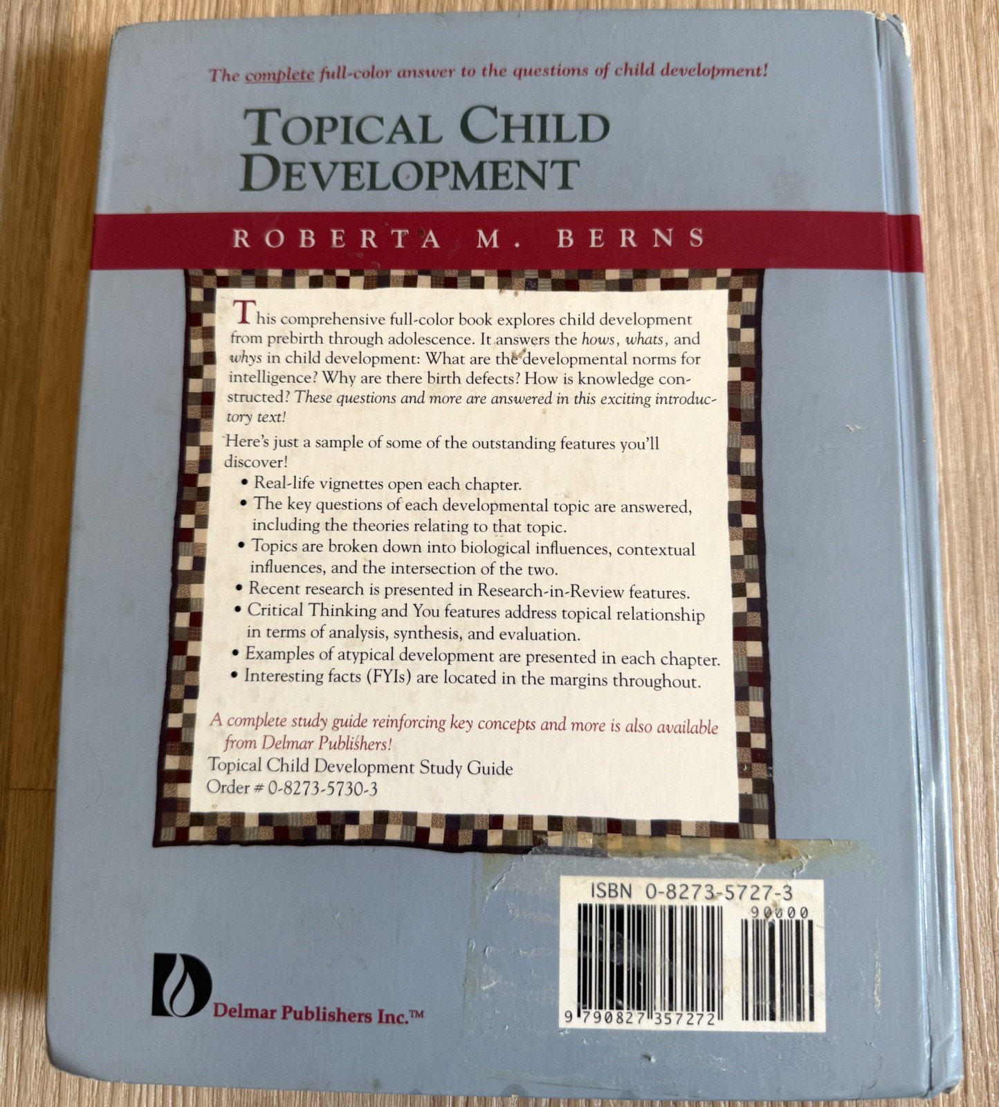 Topical Child Development Hardcover Roberta M. Berns 1994 Delmar Publishers