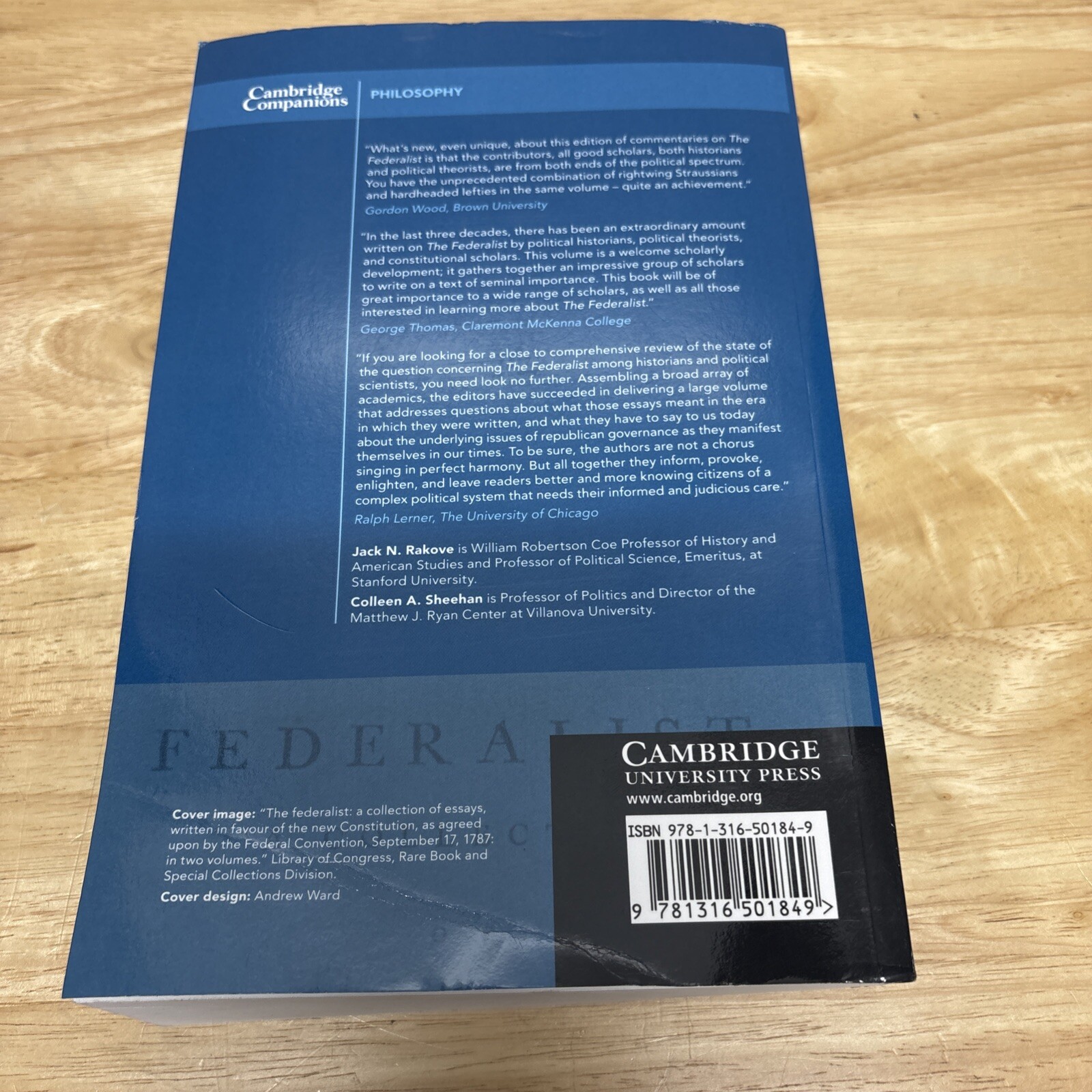 Cambridge Companion to the Federalist, Paperback by Rakove, Jack N. (EDT); Sh…