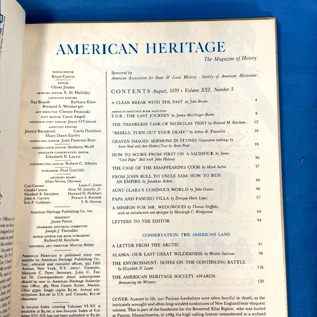 American Heritage, Hardcover Books, Apprx 100 pages each, 1969 – 1970 “YOU PICK”