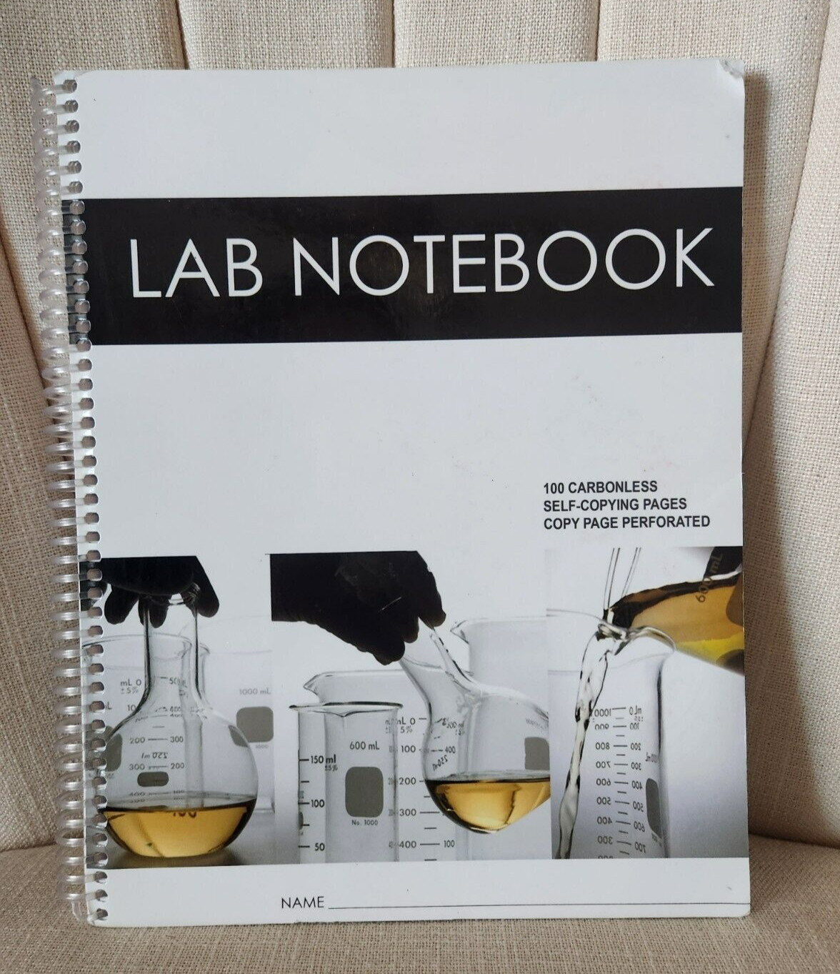Lab Notebook 99 carbonless self-copying pages spiral bound Barbakam