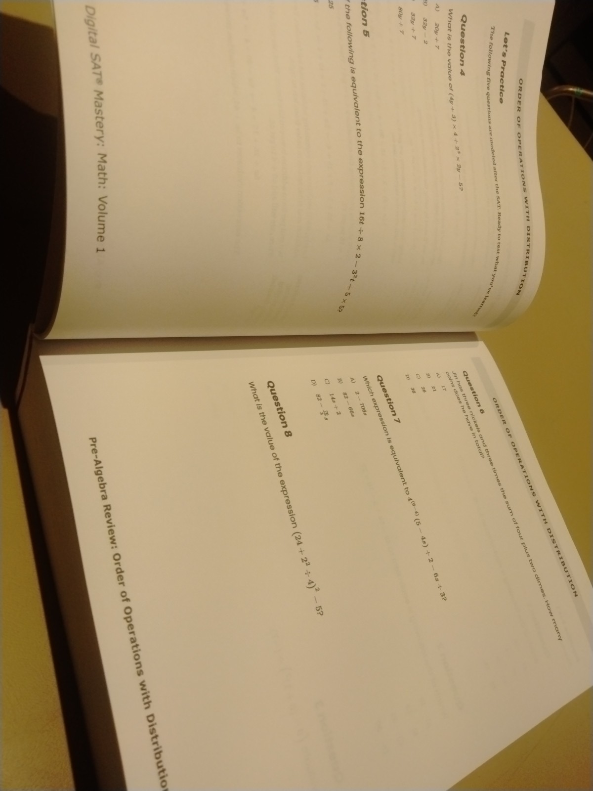 Digital SAT Mastery Math Volume 1 [Test Prep Series] C2 Education Book