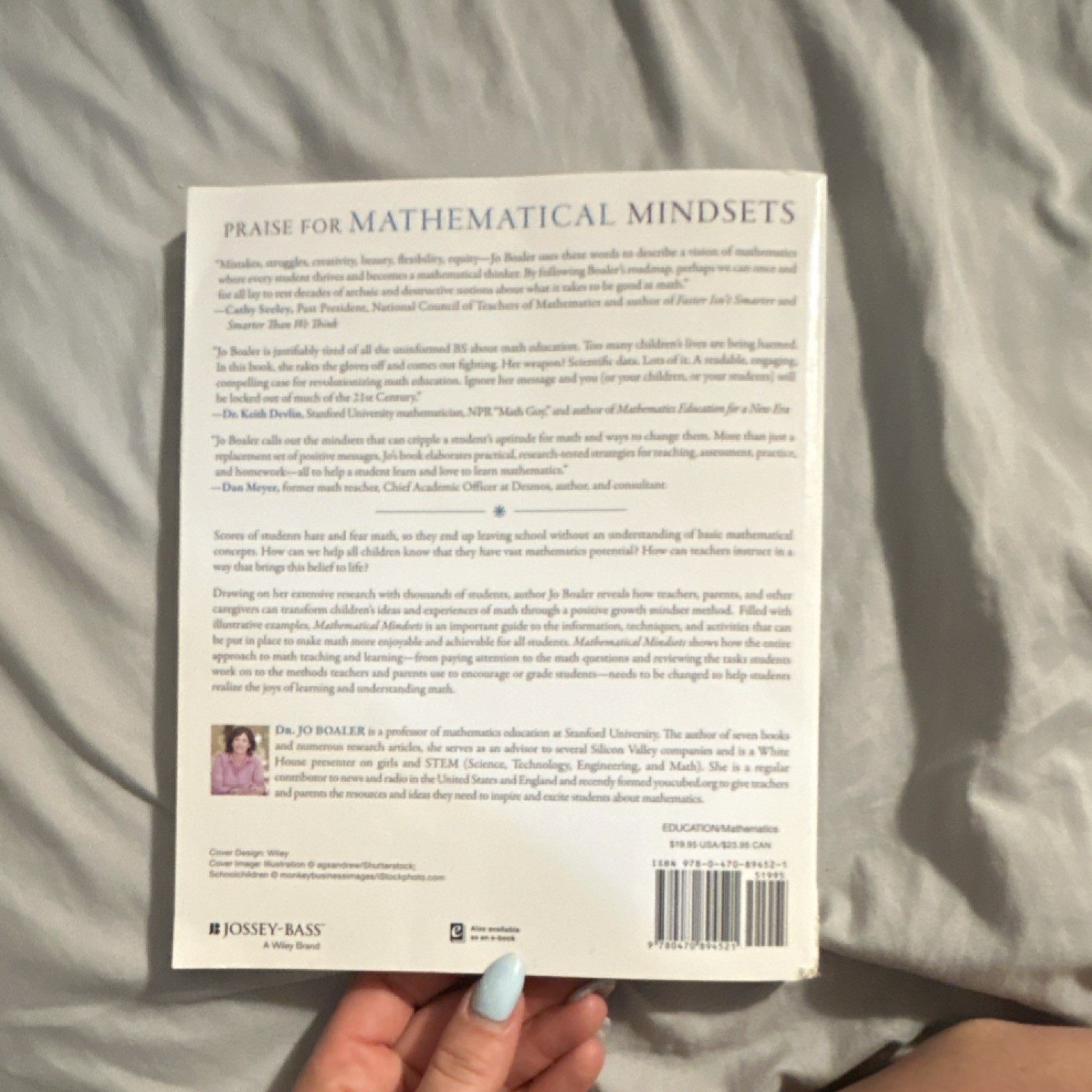 Mathematical Mindsets Jo Boaler Jossey-Bass Paperback Education Textbook