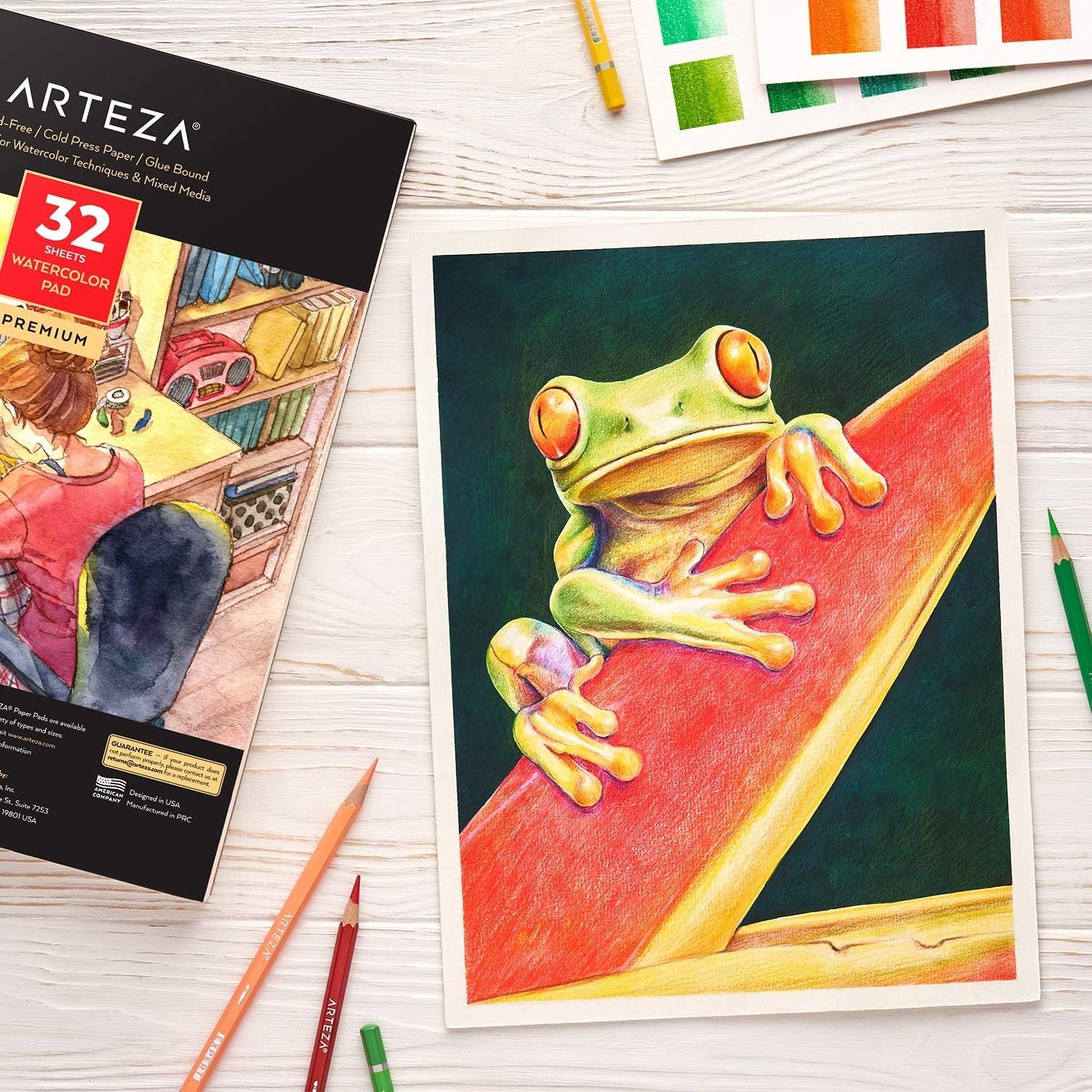 2 Pack Watercolor Sketchbook 32 Sheets Each 9×12 Inch 140lb 300gsm Art Pad
