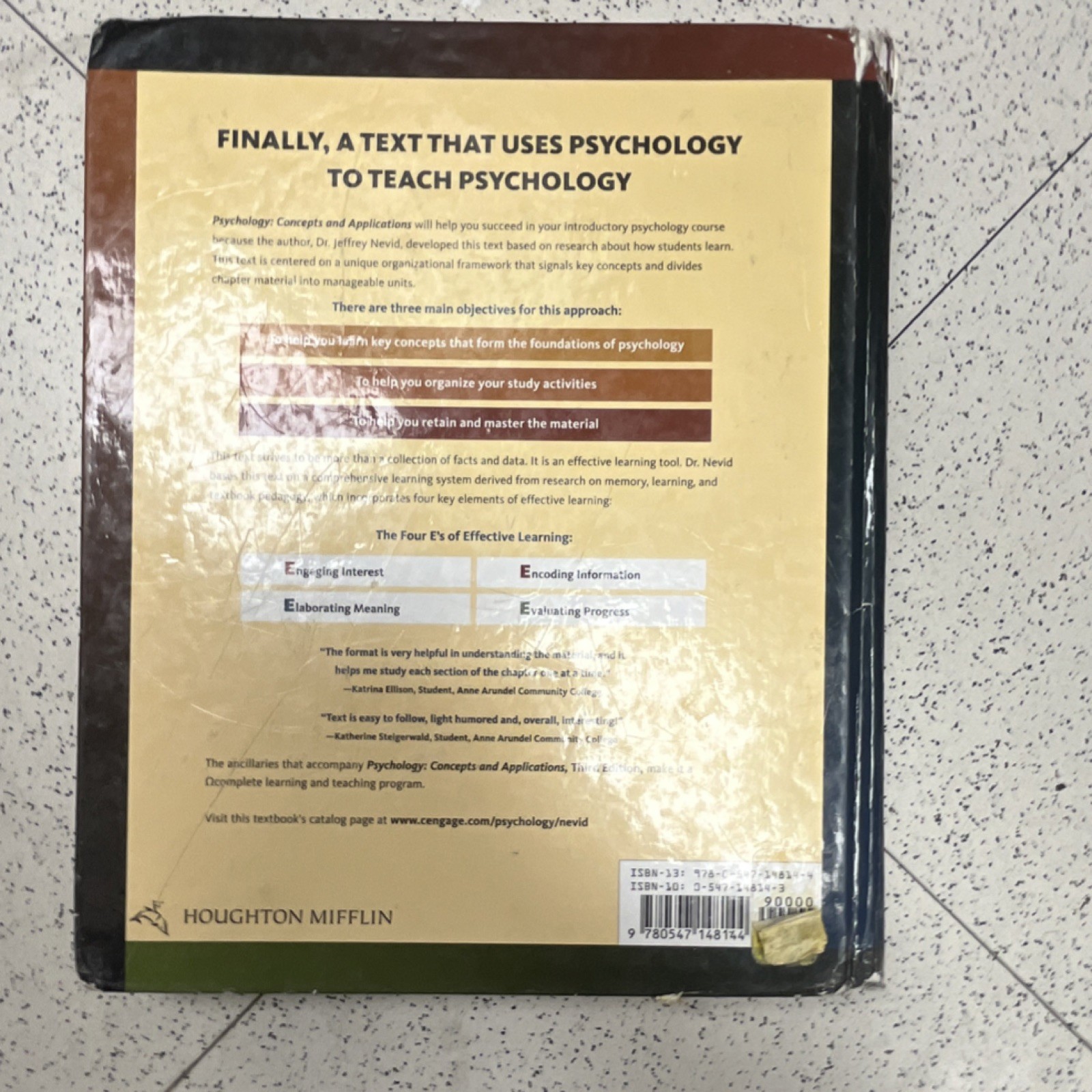 Psychology: Concepts and Applications 3rd Ed HC Jeffrey S. Nevid (2007)