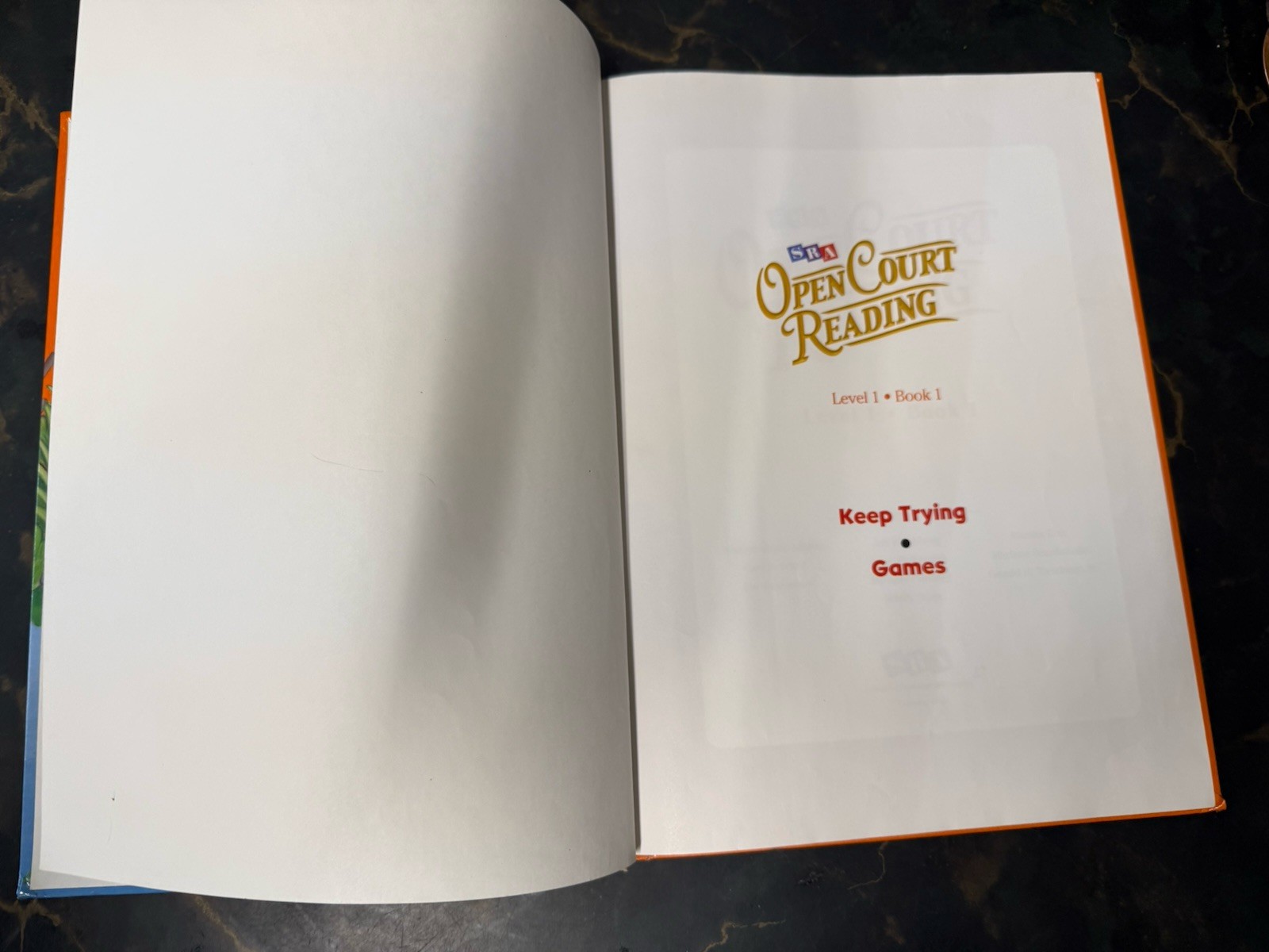 SRA Open Court Reading Level 1 Book 1 Hardcover Reading Comprehension